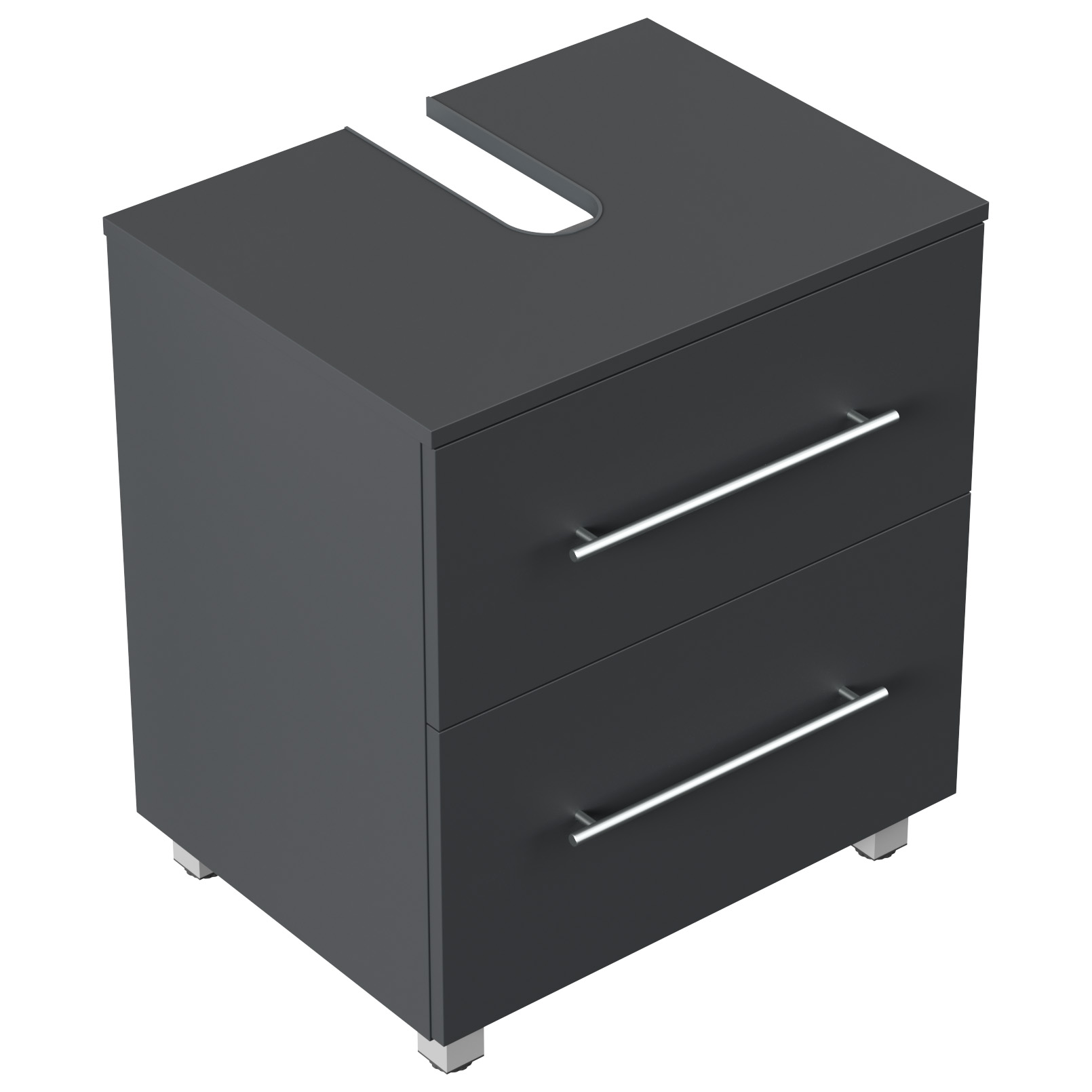 Universal Unterbau auf Standfüßen 55 cm SoftClose grafit