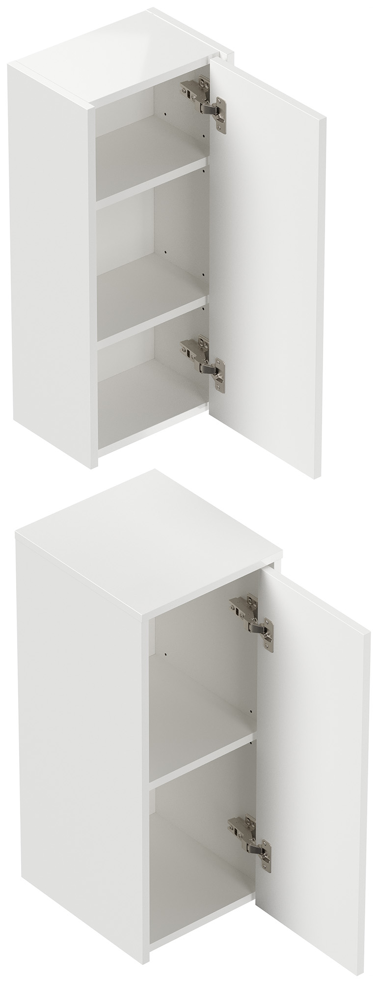 Badschrank 2er Set Taifun zur Wandmontage weiß Hgl