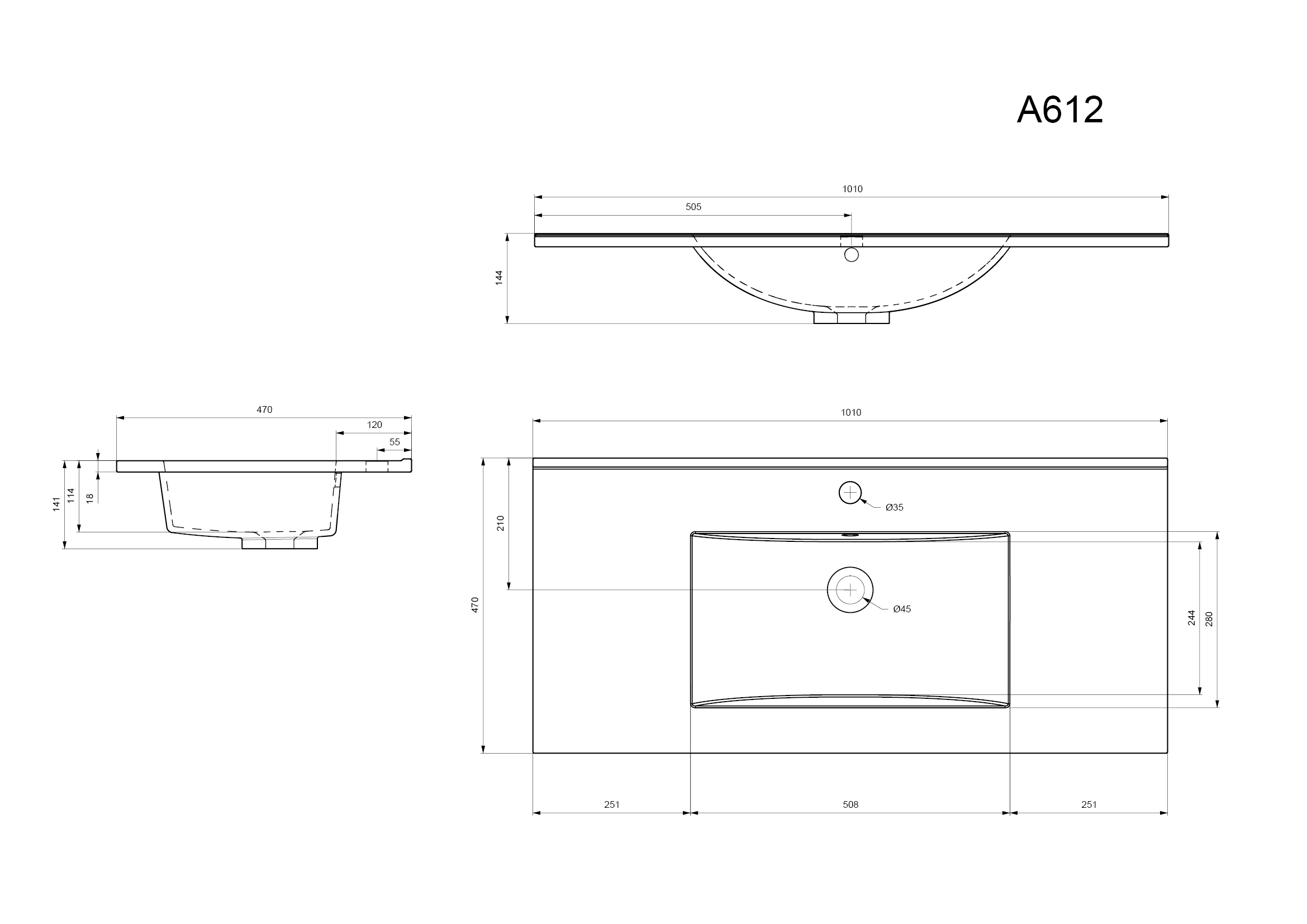 Badmöbel Set Taifun 3tlg. 100 cm mit Spiegelschrank & 3er Boxen weiß Hgl