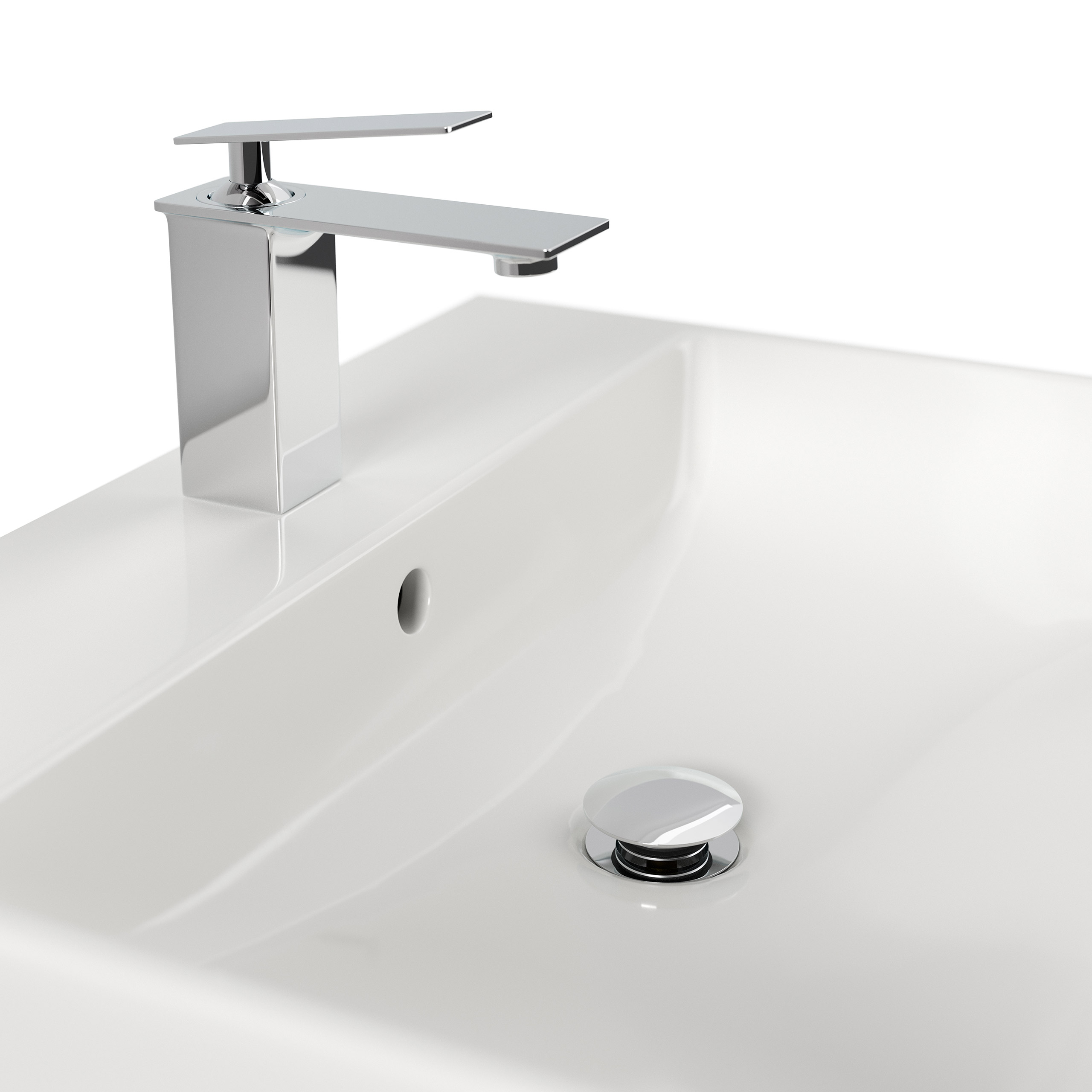 Badmöbel mit Villeroy & Boch Avento Waschbecken 60cm anthrazit gemasert