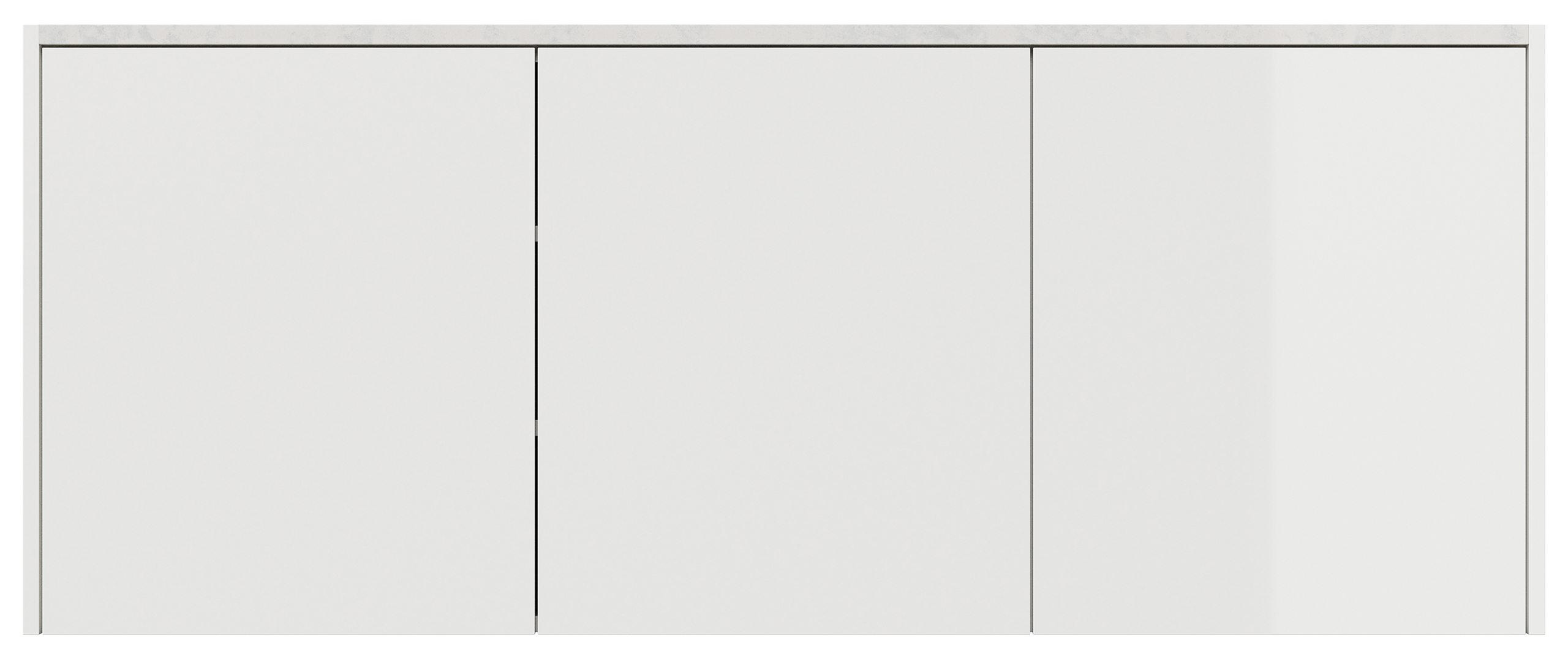 Premium Schuhschrank Alba-XL Quarztop 3 Türen 18 Paar Weiss Hochglanz