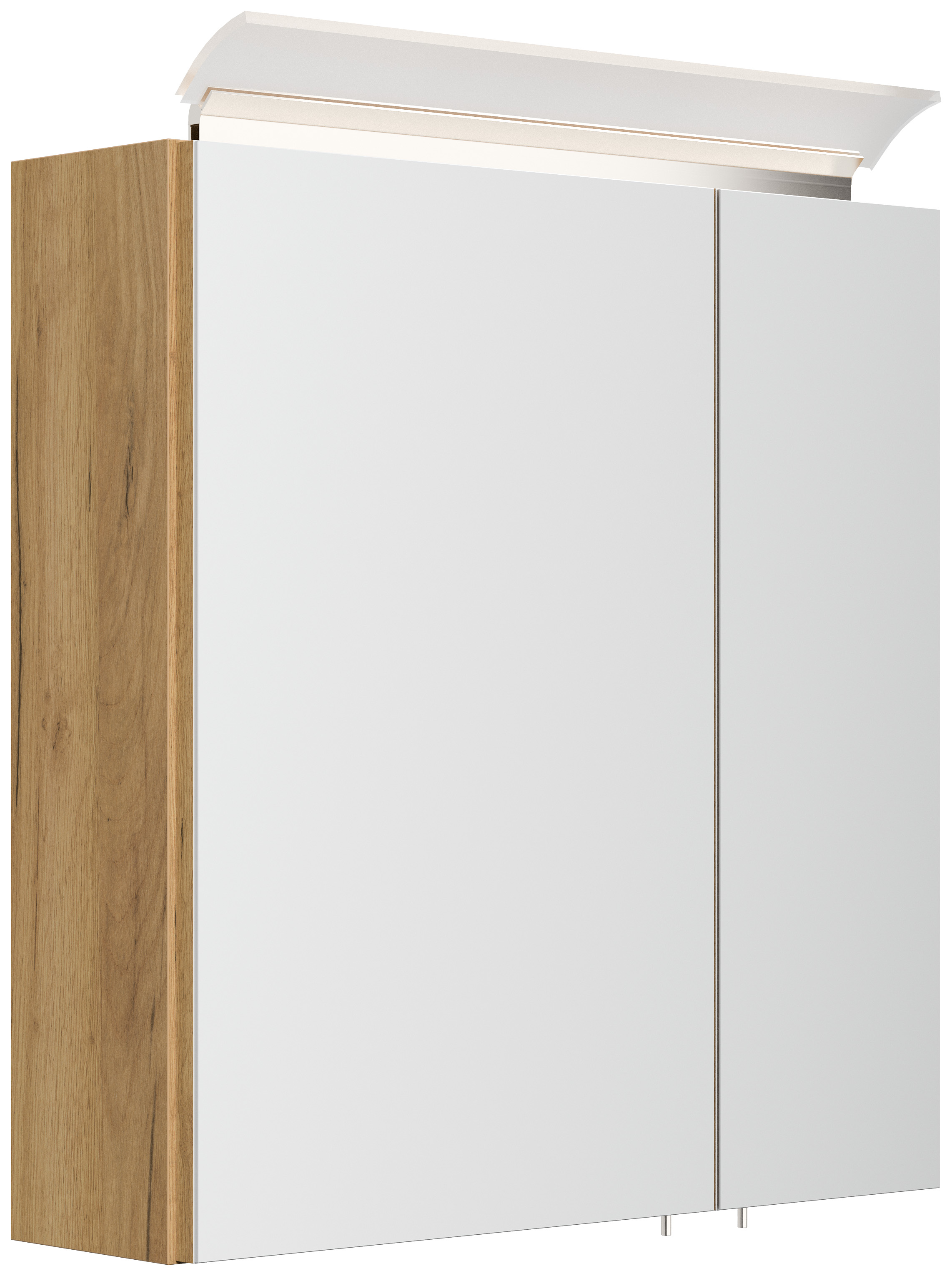 Badmöbelset Taifun 60cm 2tlg mit Spiegelschrank eiche gold