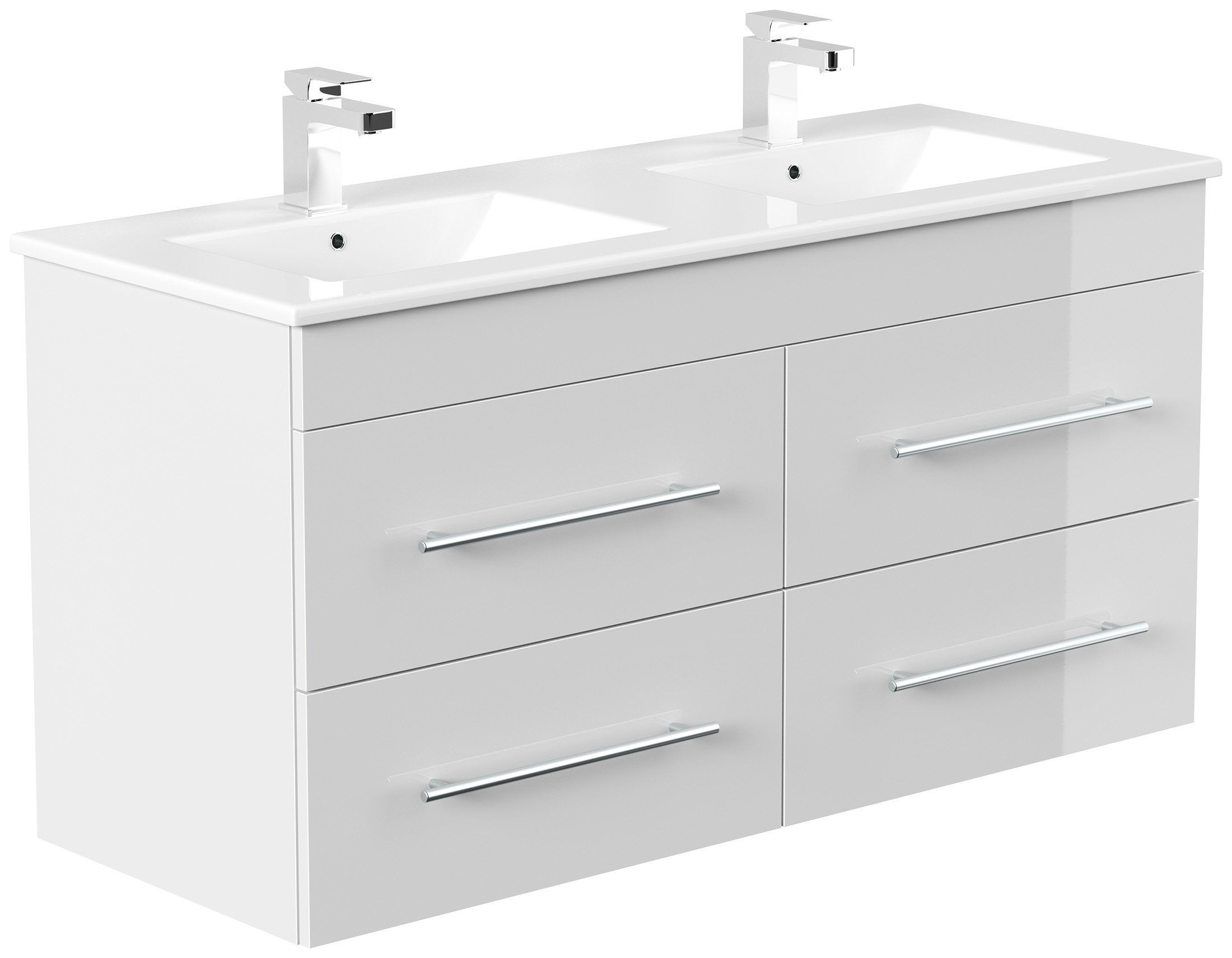 Badmöbel Helios SoftClose weiss hochglanz