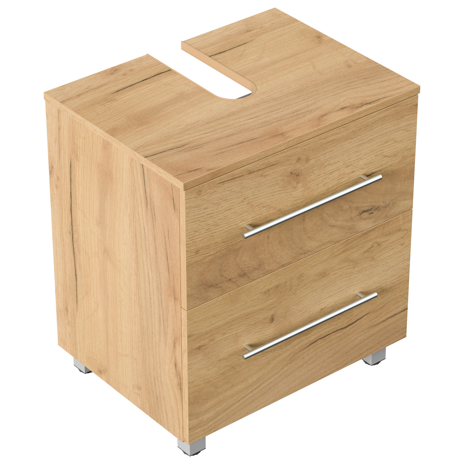 Universal Unterbau auf Standfüßen 55 cm SoftClose eiche gold