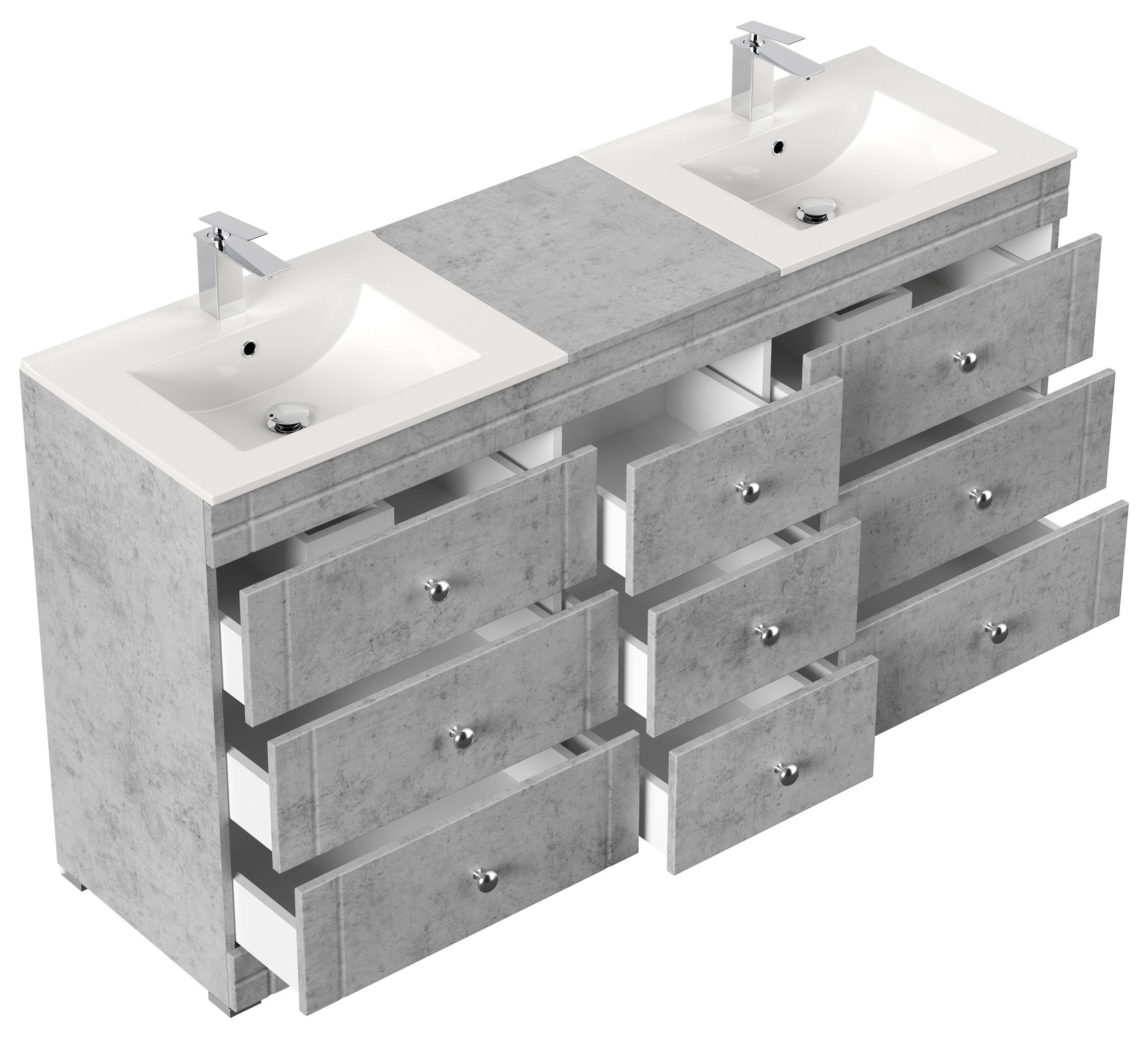 Stand Badmöbel Cosmo Klassik SoftClose beton