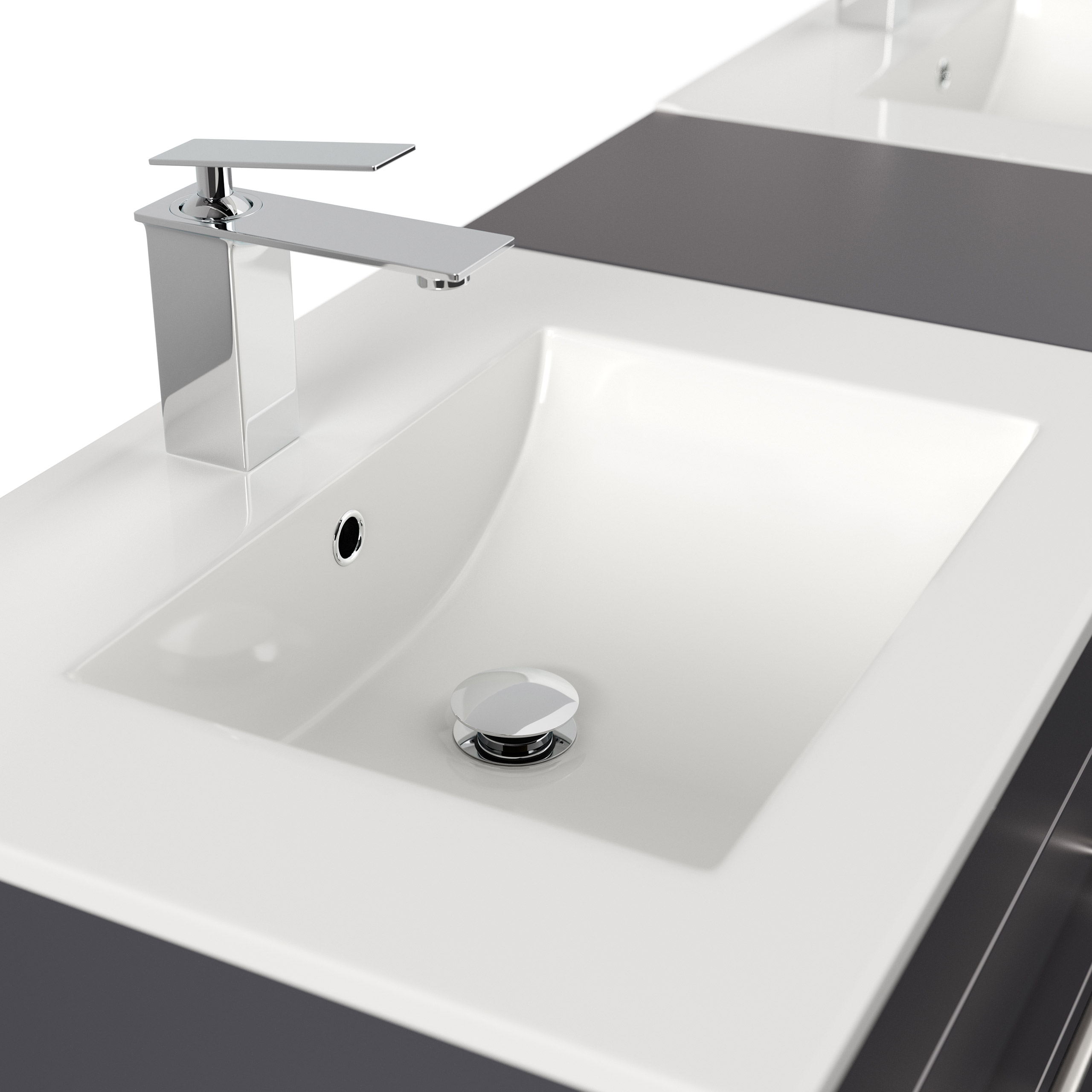 Stand Badmöbel Roma XL SoftClose anthrazit