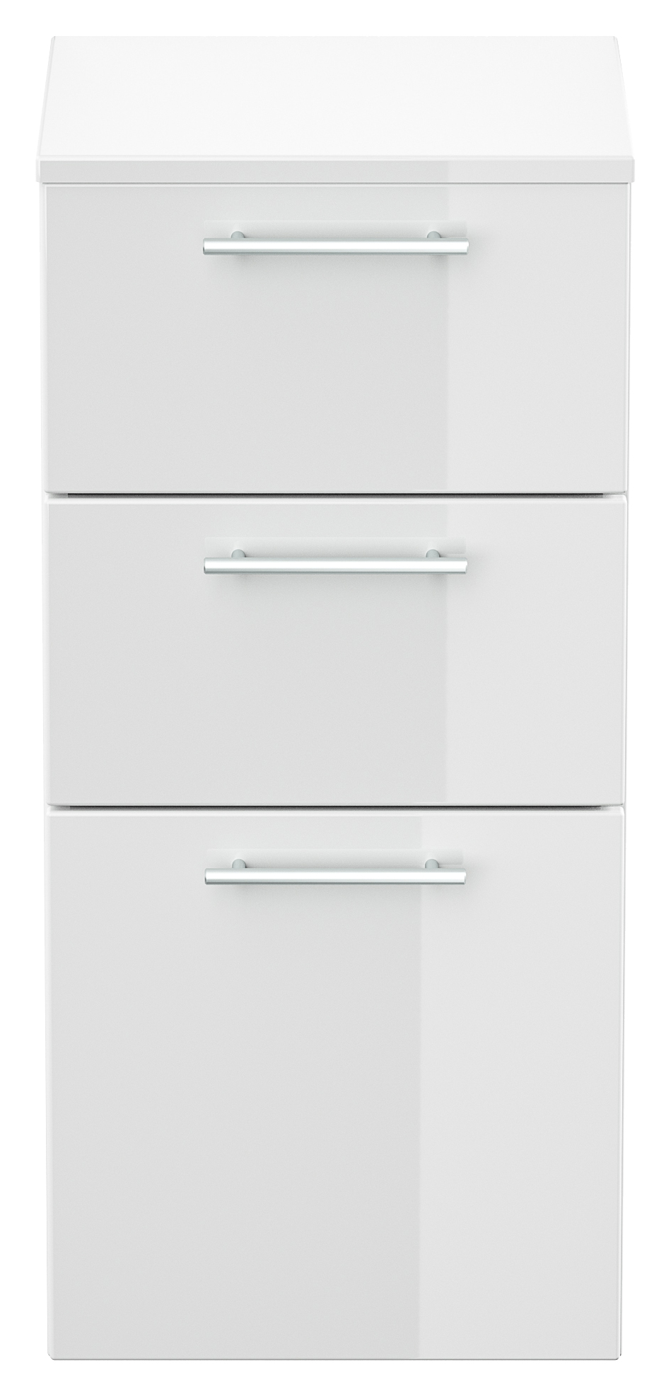 Midischrank 75 cm weiss hochglanz