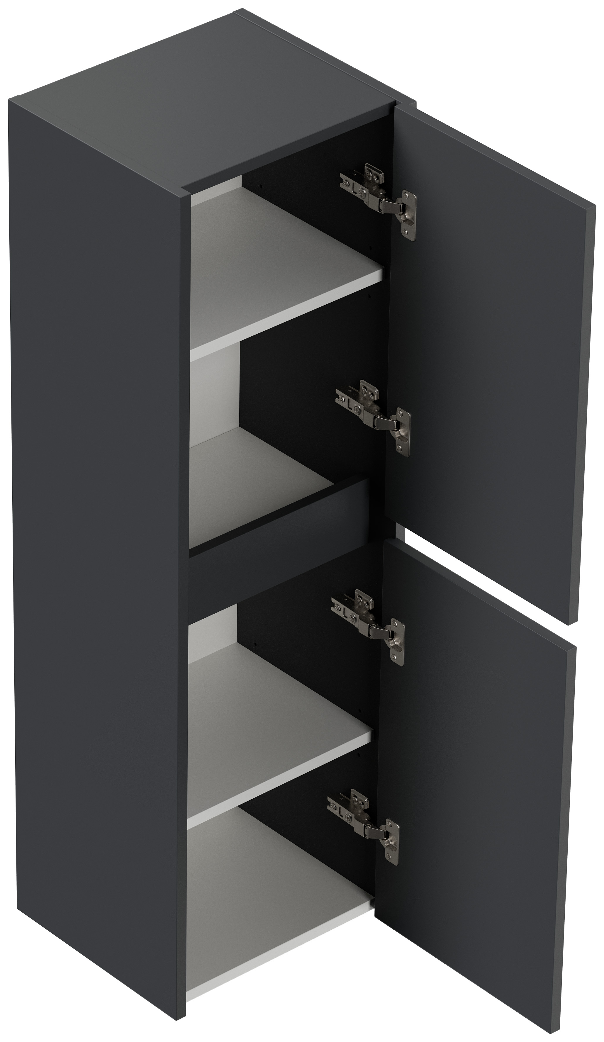 Doppel-Badmöbel Set Taifun 4tlg. 120 cm Spiegelschrank & 2x Seitenschrank Grafit