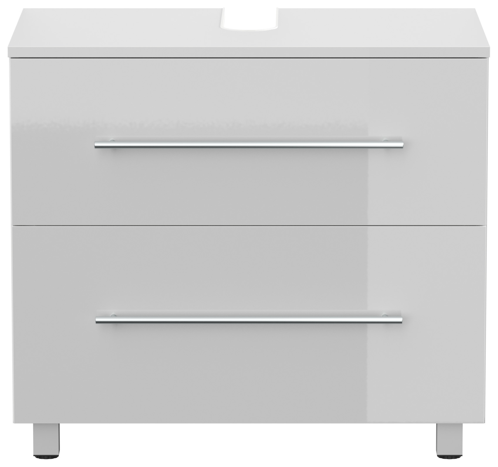 Universal Unterbau auf Standfüßen 70 cm SoftClose weiss hochglanz