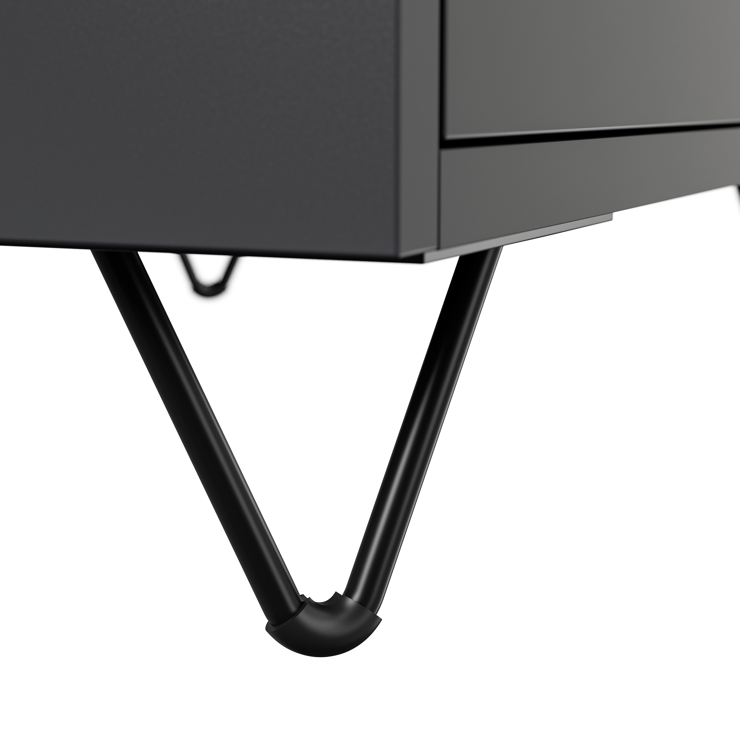 Nachttisch Kommode You 60cm 2 SoftClose stehend Grafit Softtouch