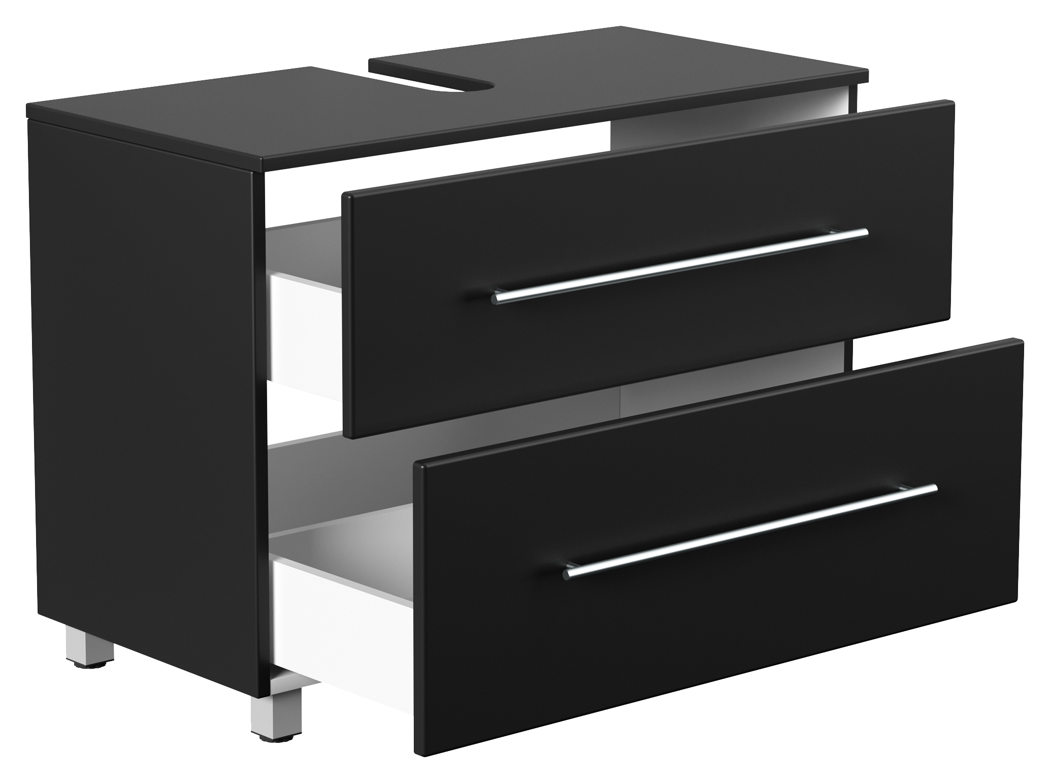 Universal Unterbau auf Standfüßen 85 cm SoftClose schwarz
