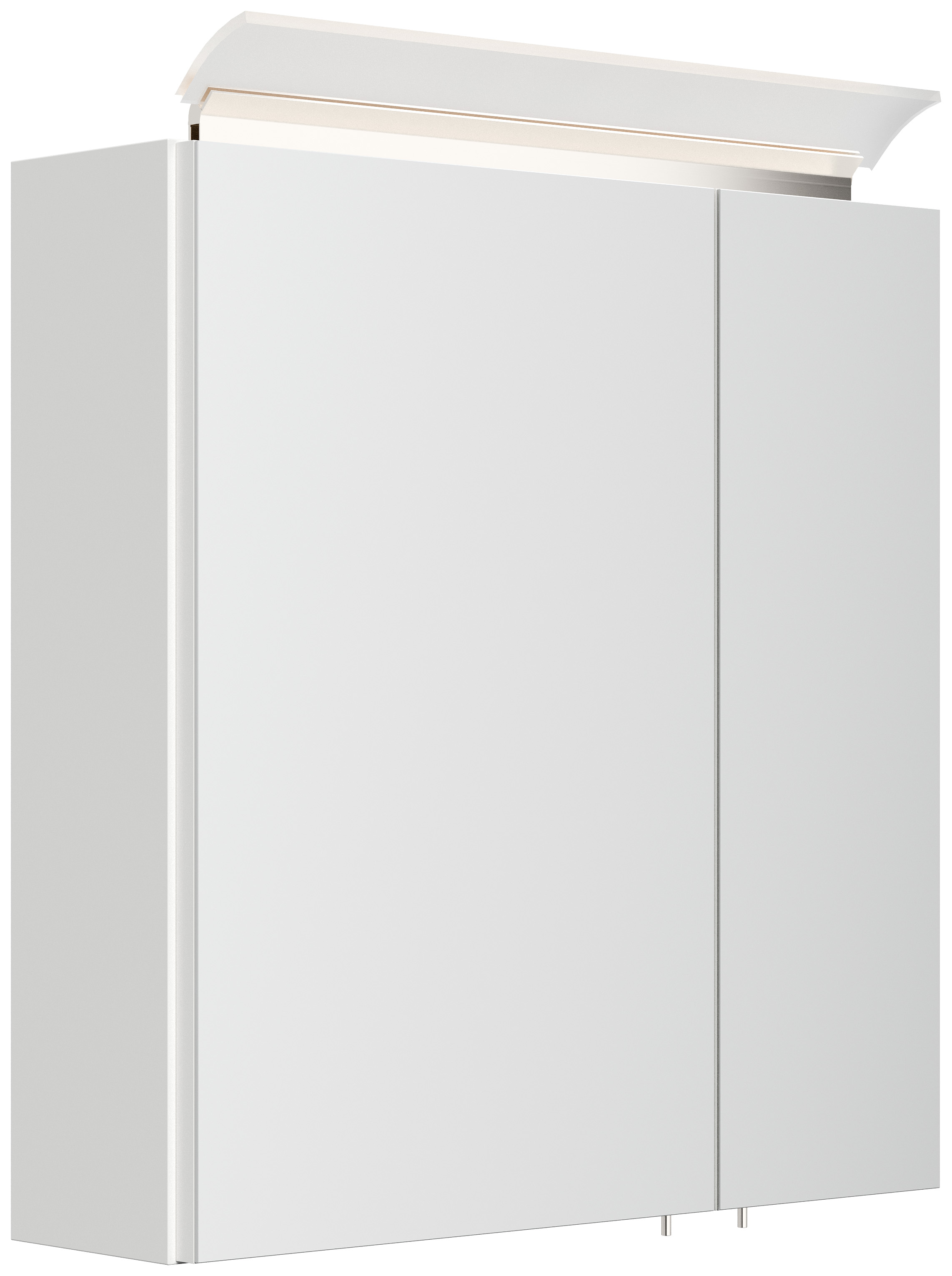 Badmöbelset Taifun 60cm 2tlg mit Spiegelschrank weiß Hgl