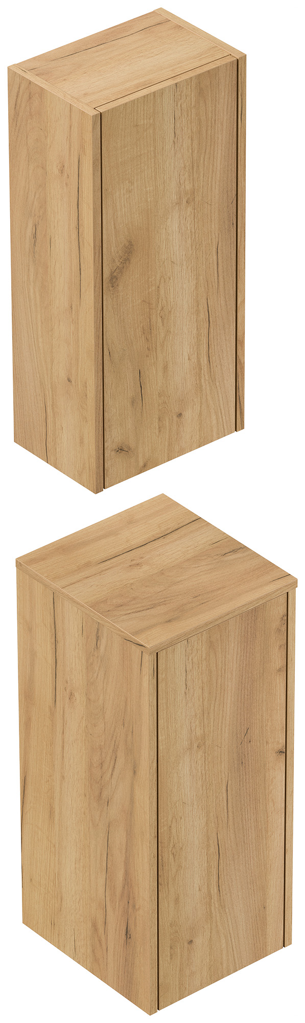 Badschrank 2er Set Taifun zur Wandmontage eiche gold