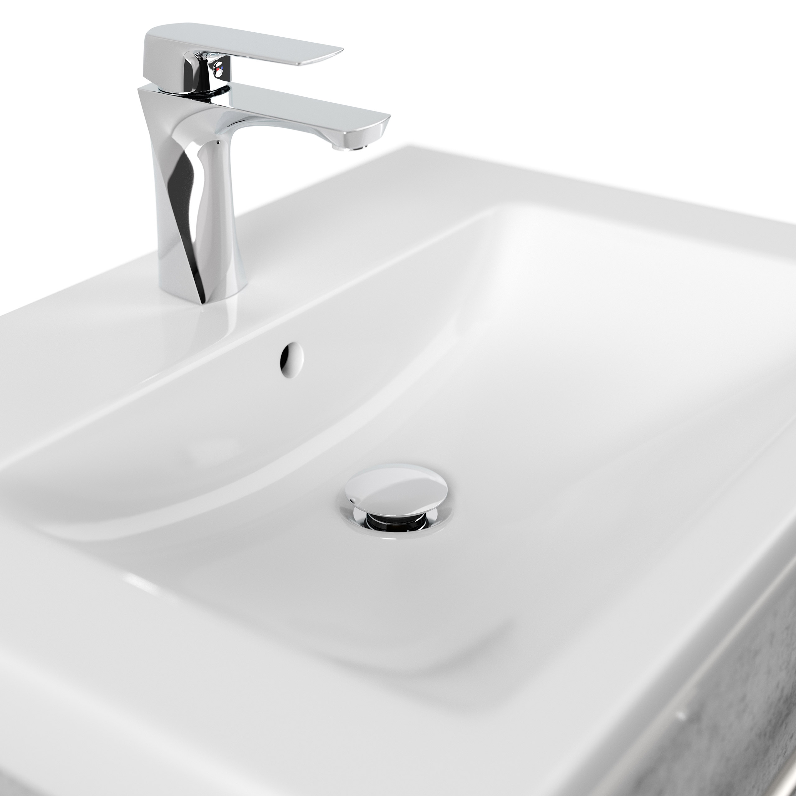 Badmöbel mit Villeroy & Boch Subway 2.0 Waschbecken 65 cm SoftClose beton