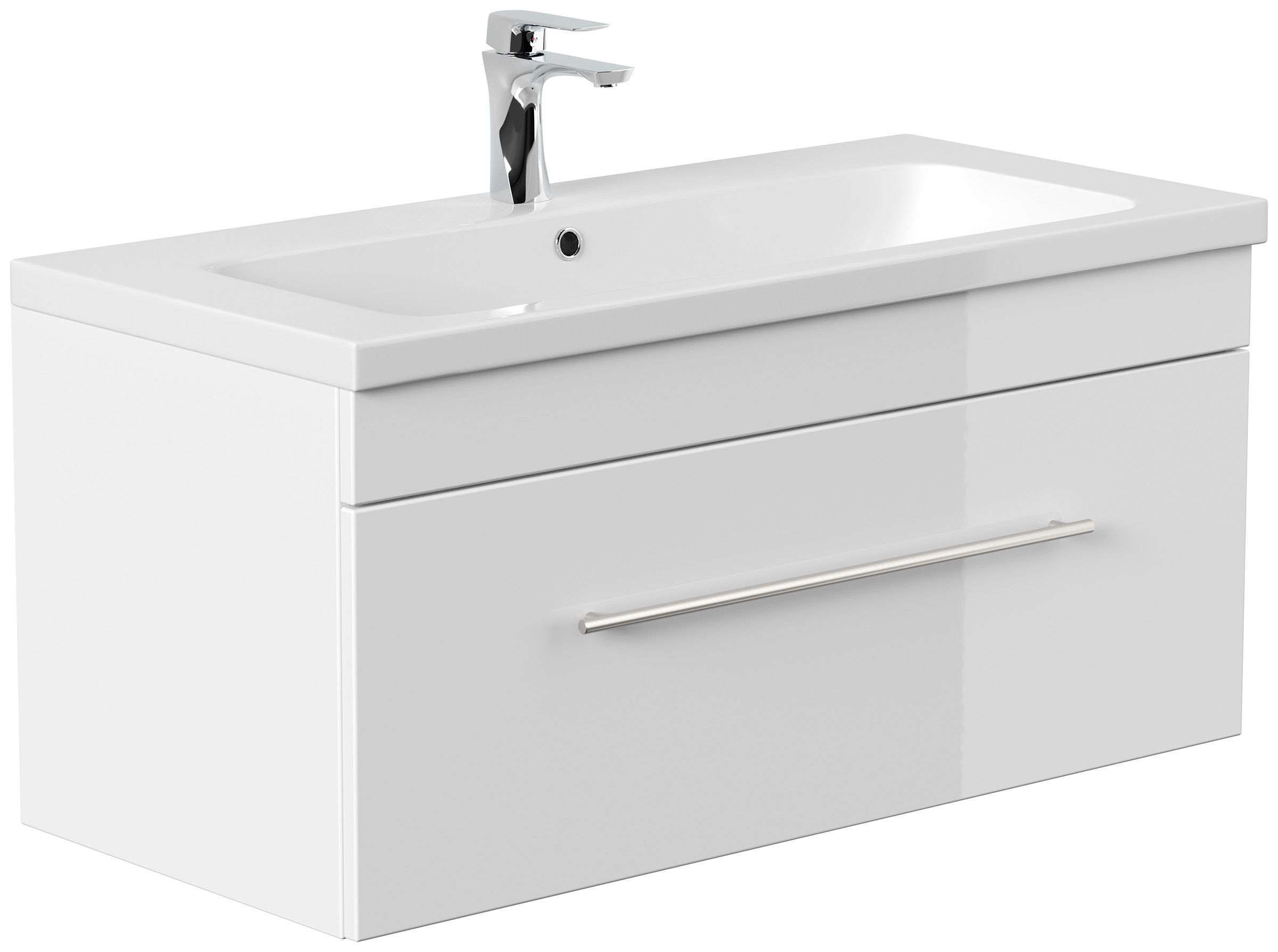 Badmöbel Diora 100cm SoftClose weiß hochglanz