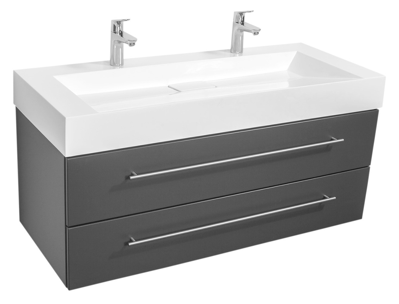 Badmöbel Design 1200 Doppel anthrazit