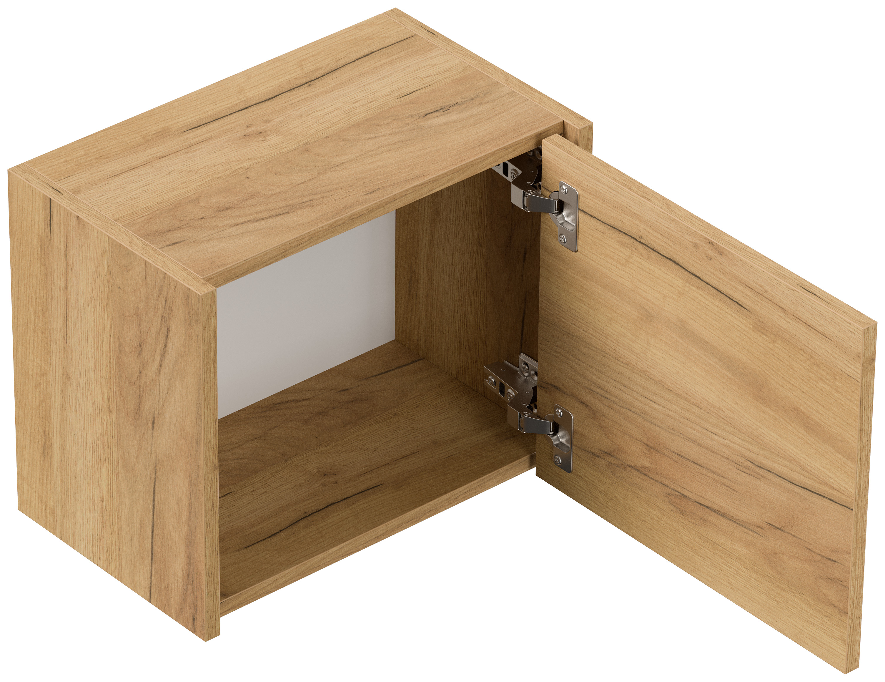 Badmöbelset Taifun 80cm 3tlg mit Spiegelschrank & 3er Boxen Set eiche gold