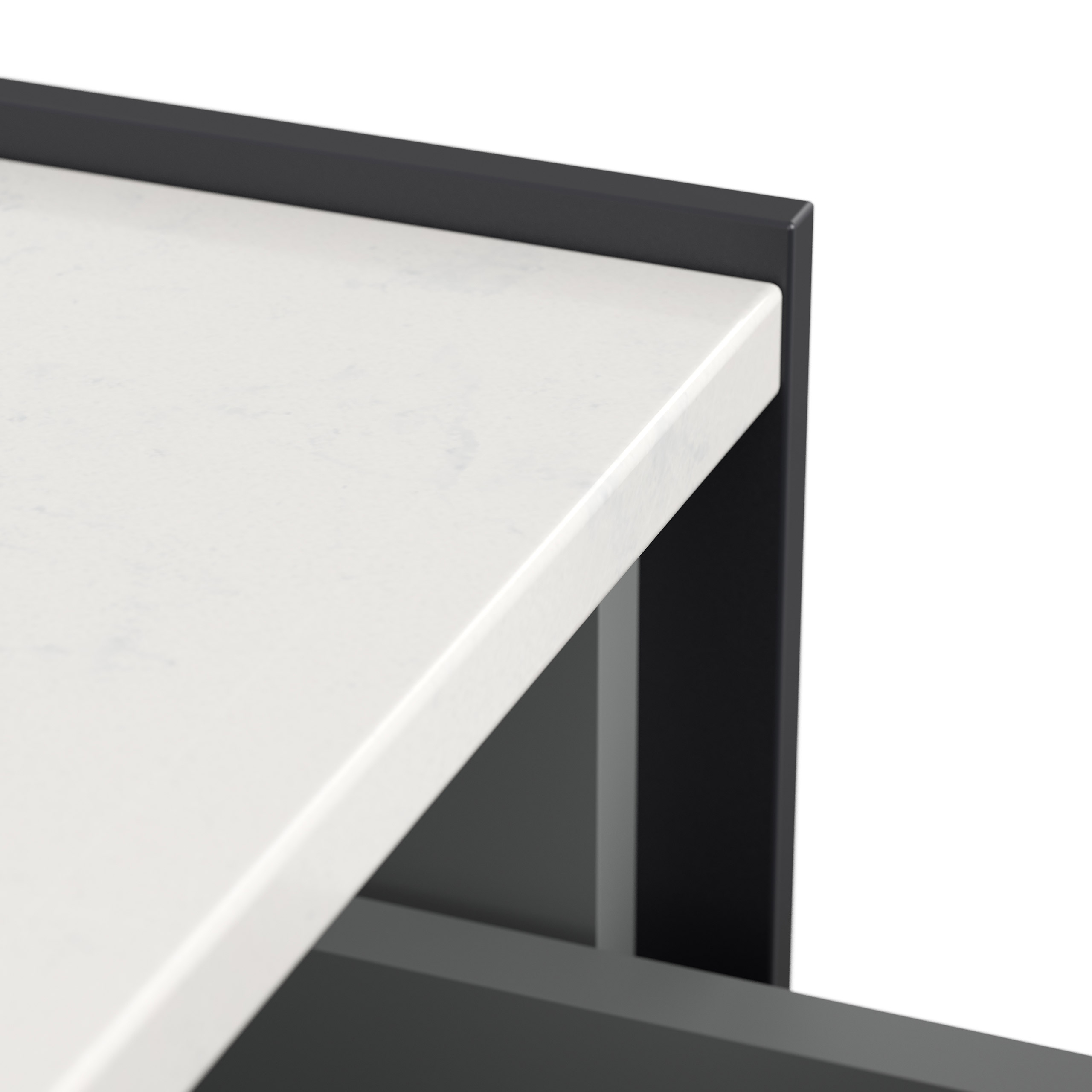Nachttisch Kommode Lux XL 70cm, Quarz, 3 Pushauszüge Grafit für Boxspringbett