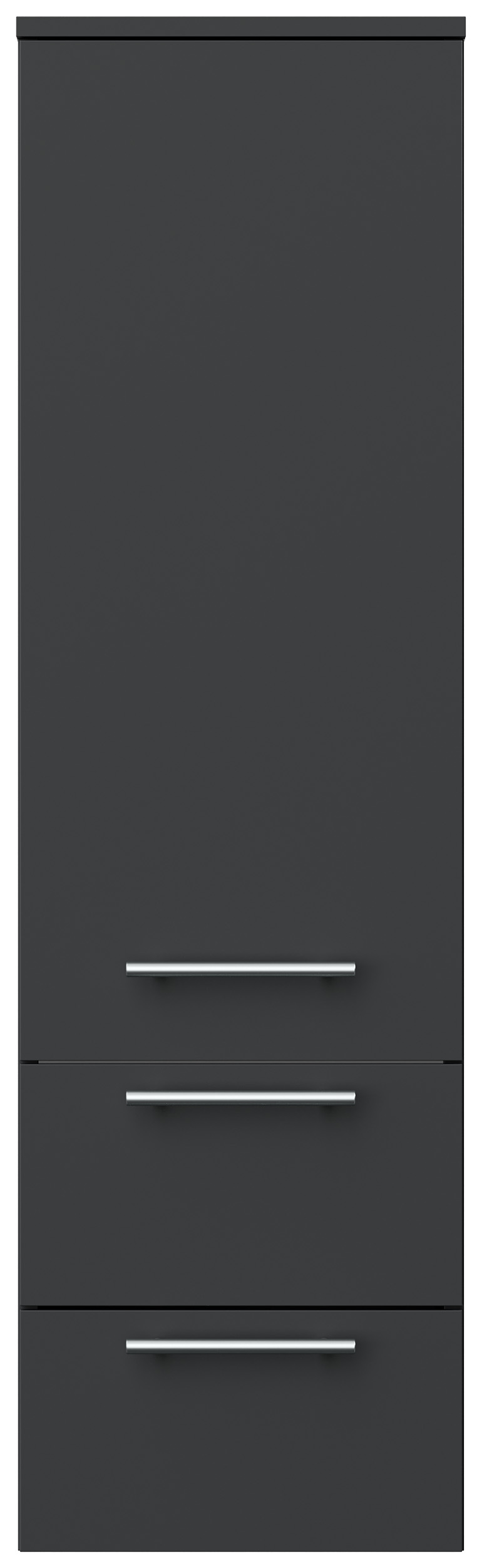 Hochschrank 120 cm grafit mit Glaseinlagen