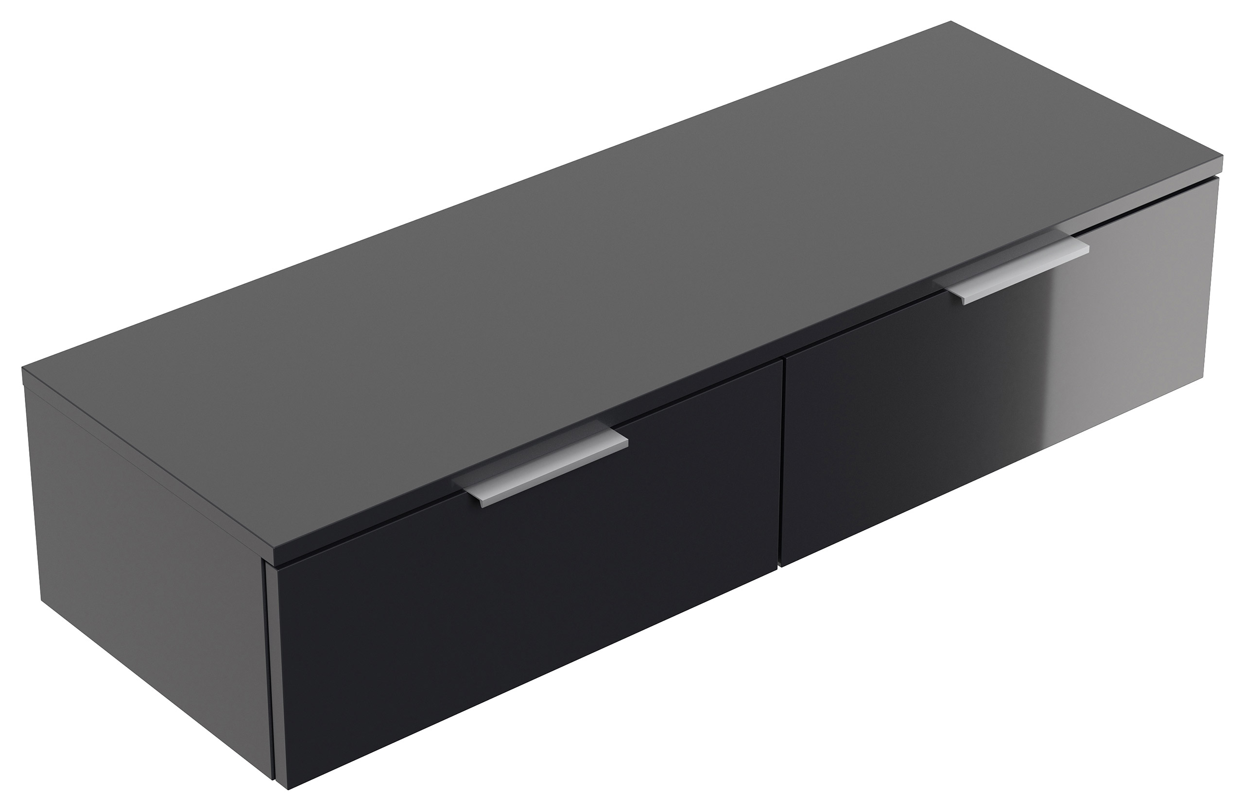 Design Hängekonsole Sideboard Urban Slimline 2 Softeinzüge lackiert Grafit Hgl