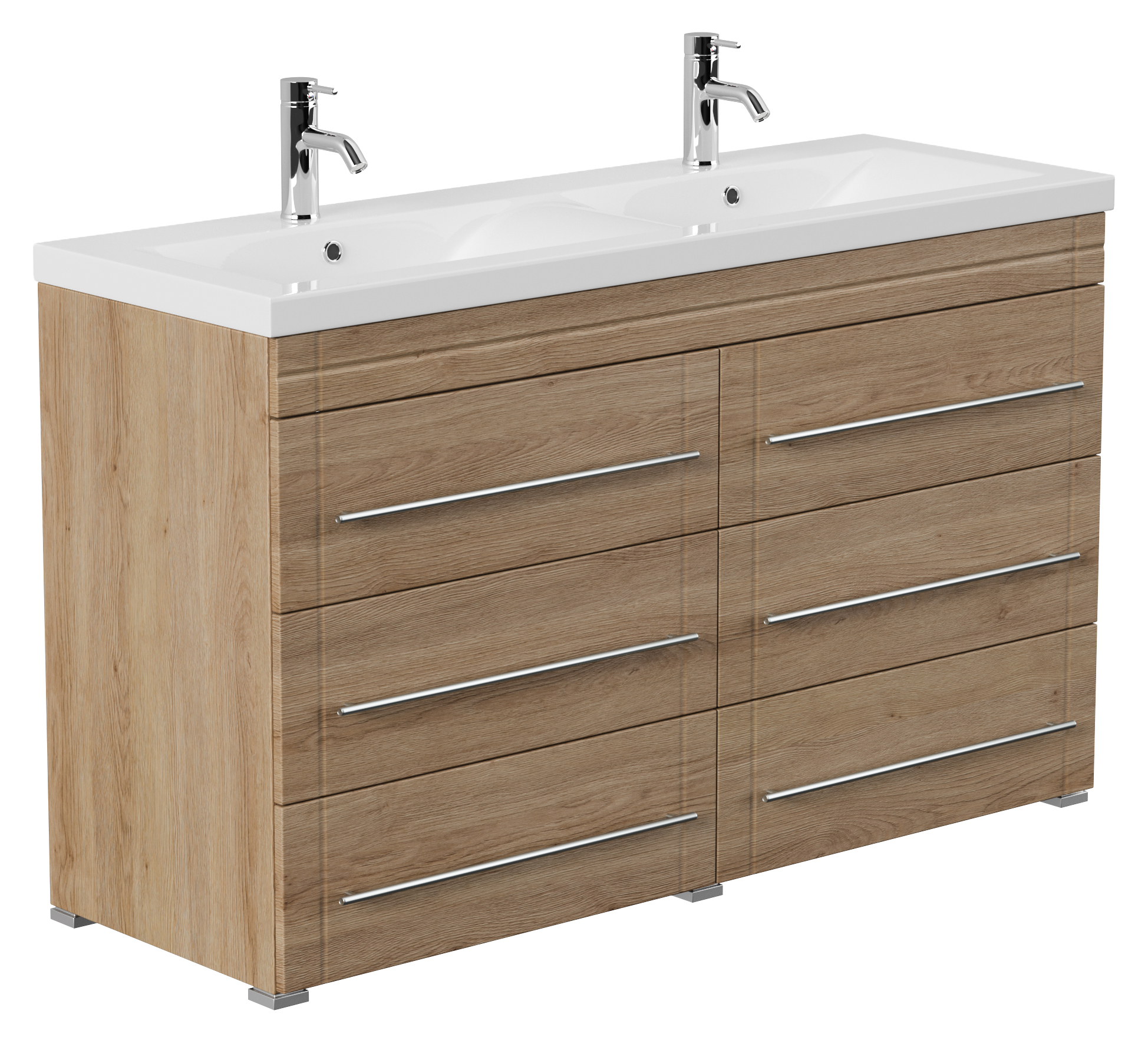 Stand Badmöbel Gallo Modern SoftClose eiche hell