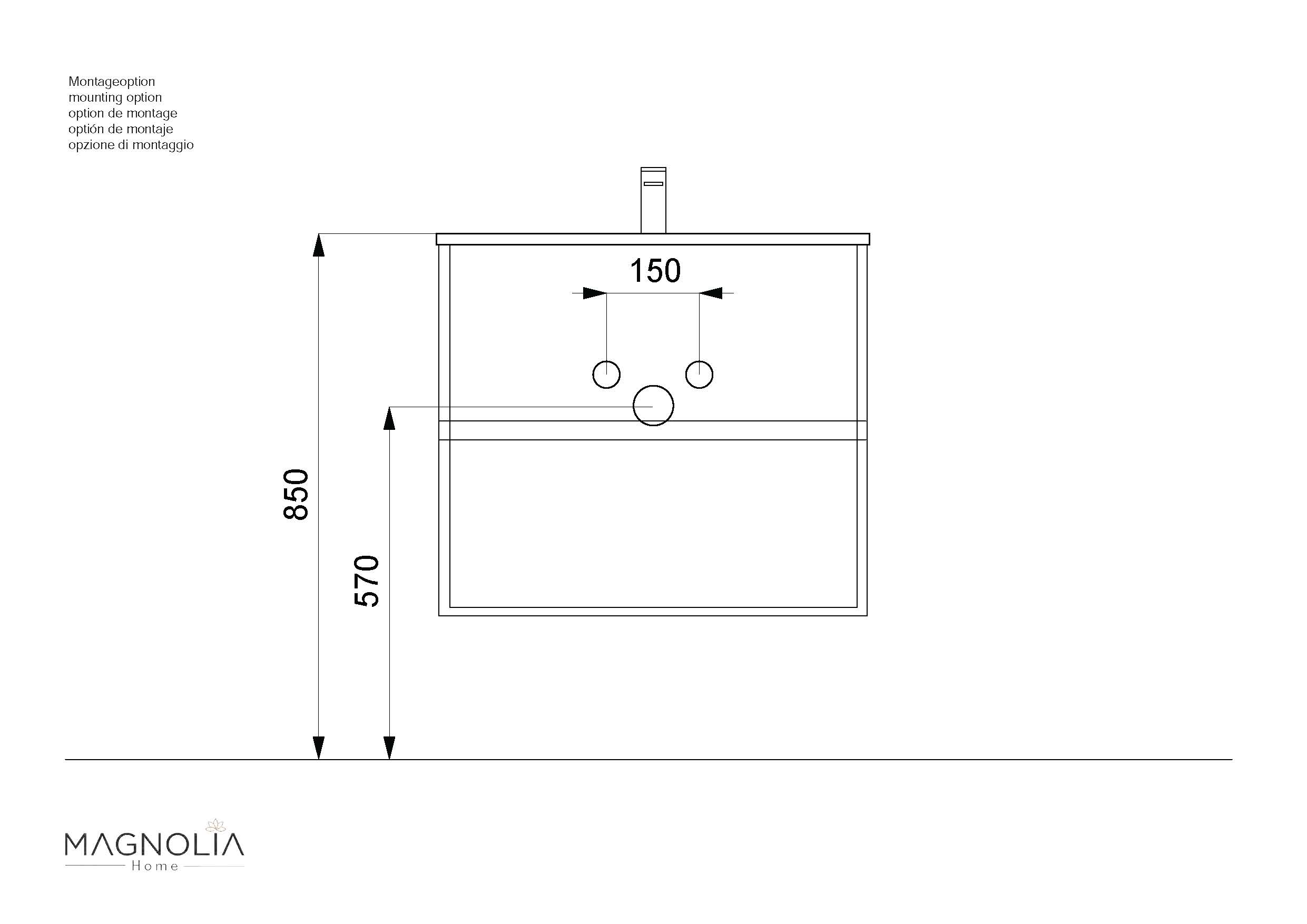 Badmöbelset Taifun 70cm 2tlg mit Spiegelschrank weiß Hgl