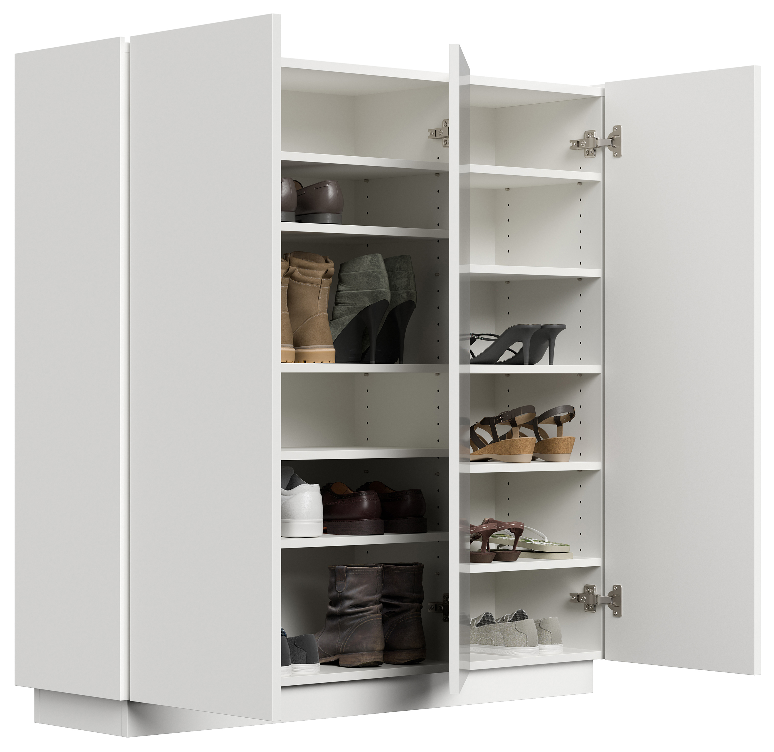 Sideboard Schuhschrank Alius-L 3 Türen Grafit hochglanz