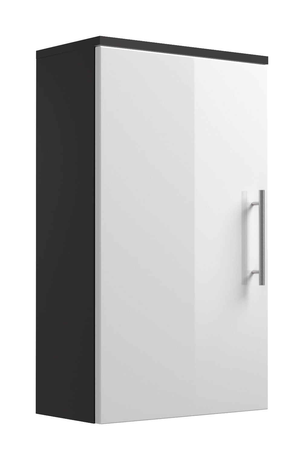 Hängeschrank Salona 70 cm Weiss hochglanz/Grafit hochglanz