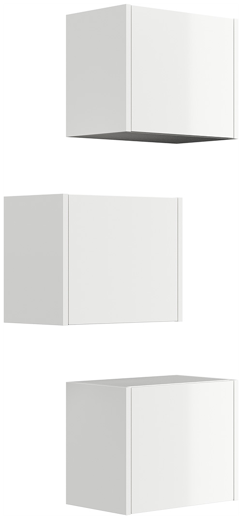 3er Set Badschränke Taifun - variable Montage - kreatives Bad weiß Hgl