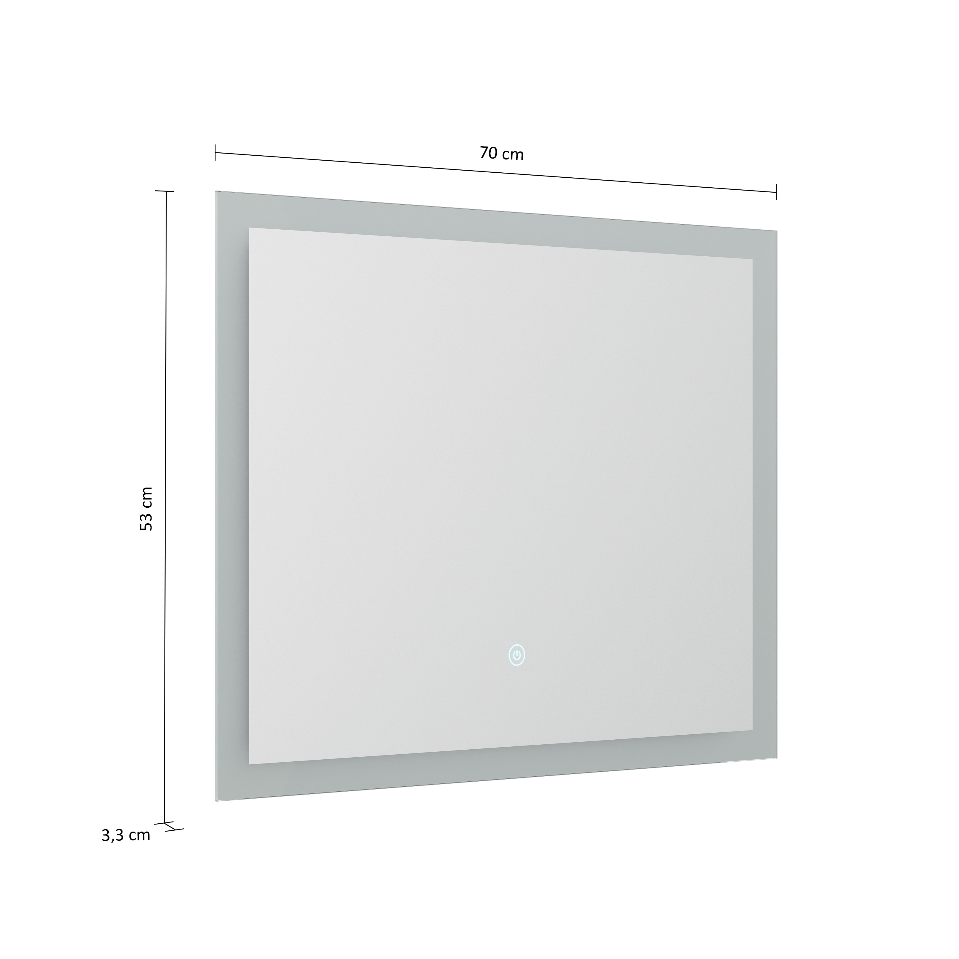 Badmöbel Set Taifun 2tlg. 70cm mit LED Spiegel eiche gold