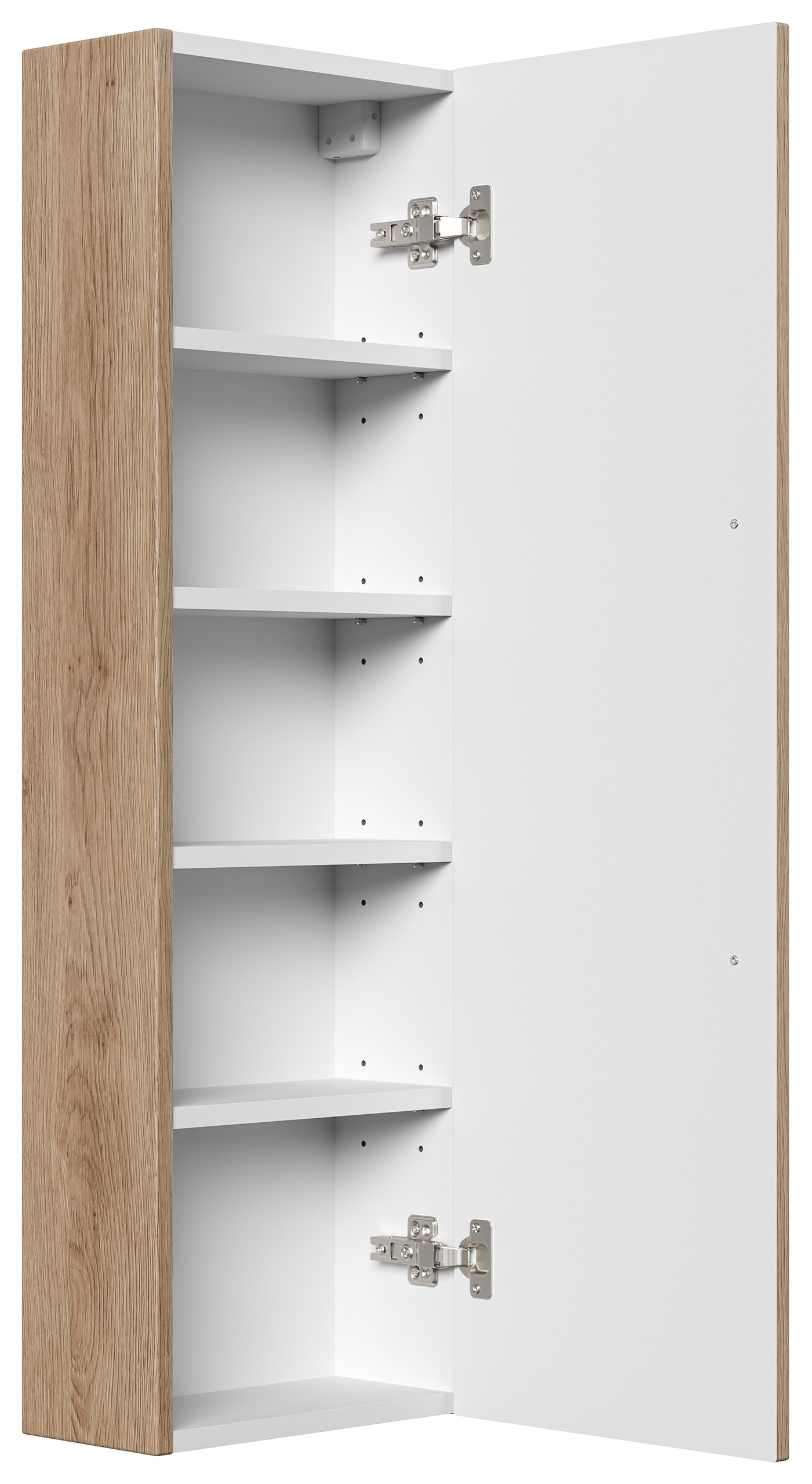 Hochschrank Slimline nur 17cm Tief (BxH) 33x105 cm eiche hell