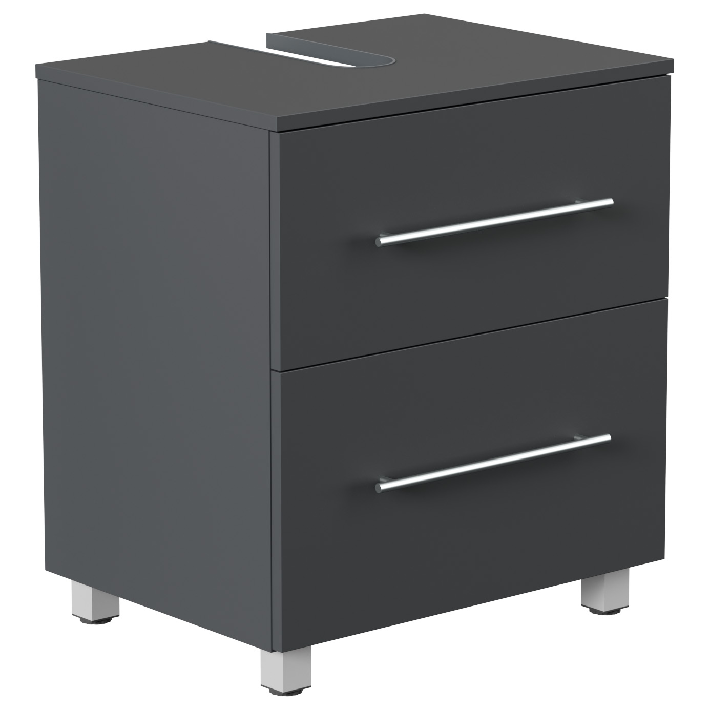 Universal Unterbau auf Standfüßen 55 cm SoftClose grafit