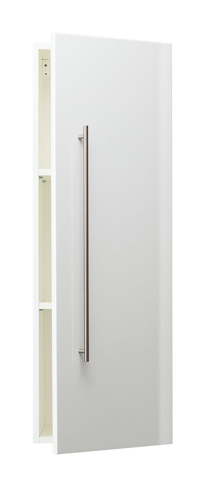 Hochschrank 100 cm weiss hochglanz 