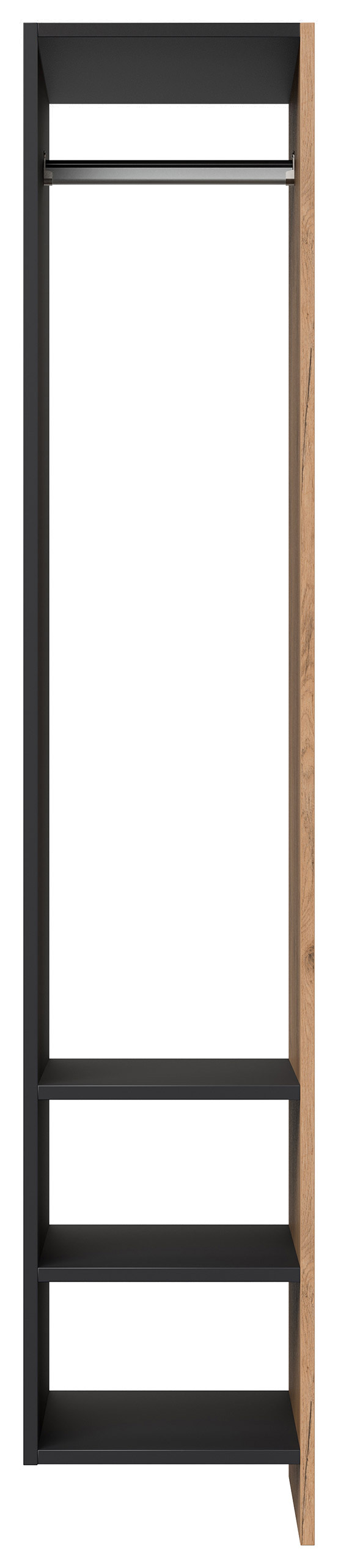 Garderobenpaneel Urban 60/188cm, 3 Haken, Kleiderst., Schuhregal Oak
