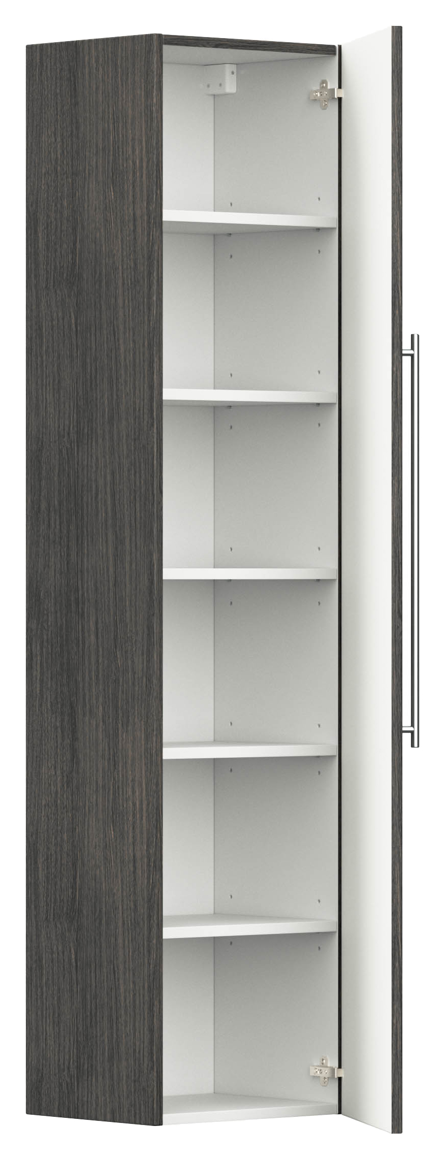 Hochschrank 150 cm anthrazit gemasert