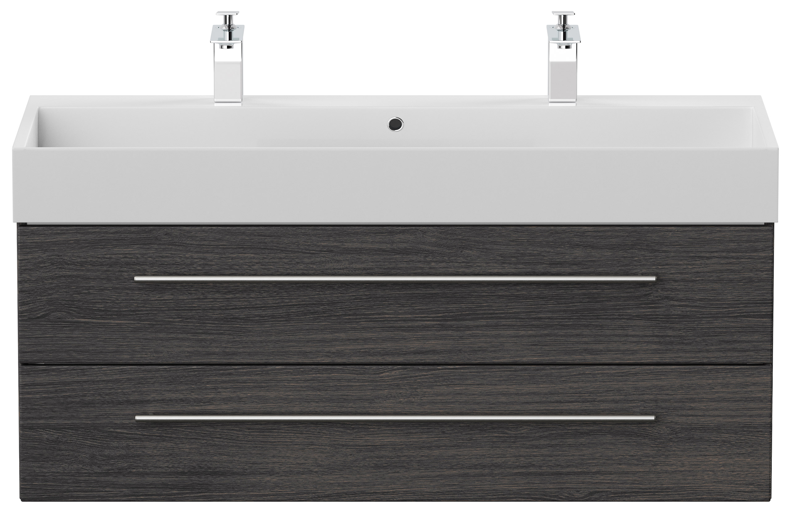 Badmöbel Design 1200 Doppel anthrazit gemasert