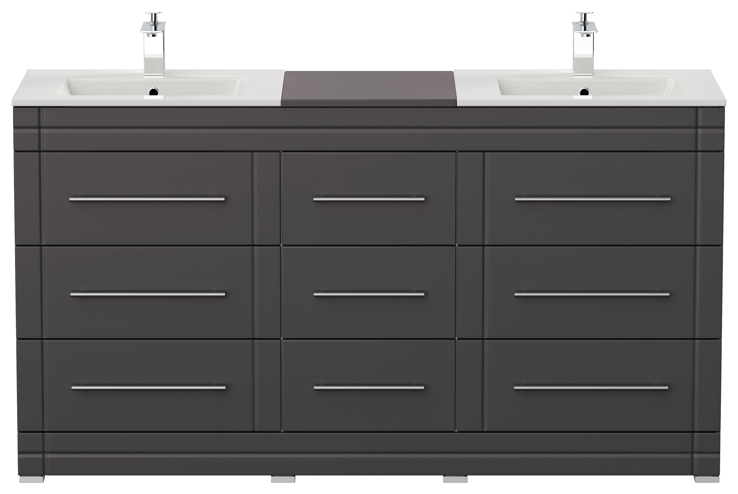 Stand Badmöbel Cosmo Modern SoftClose anthrazit