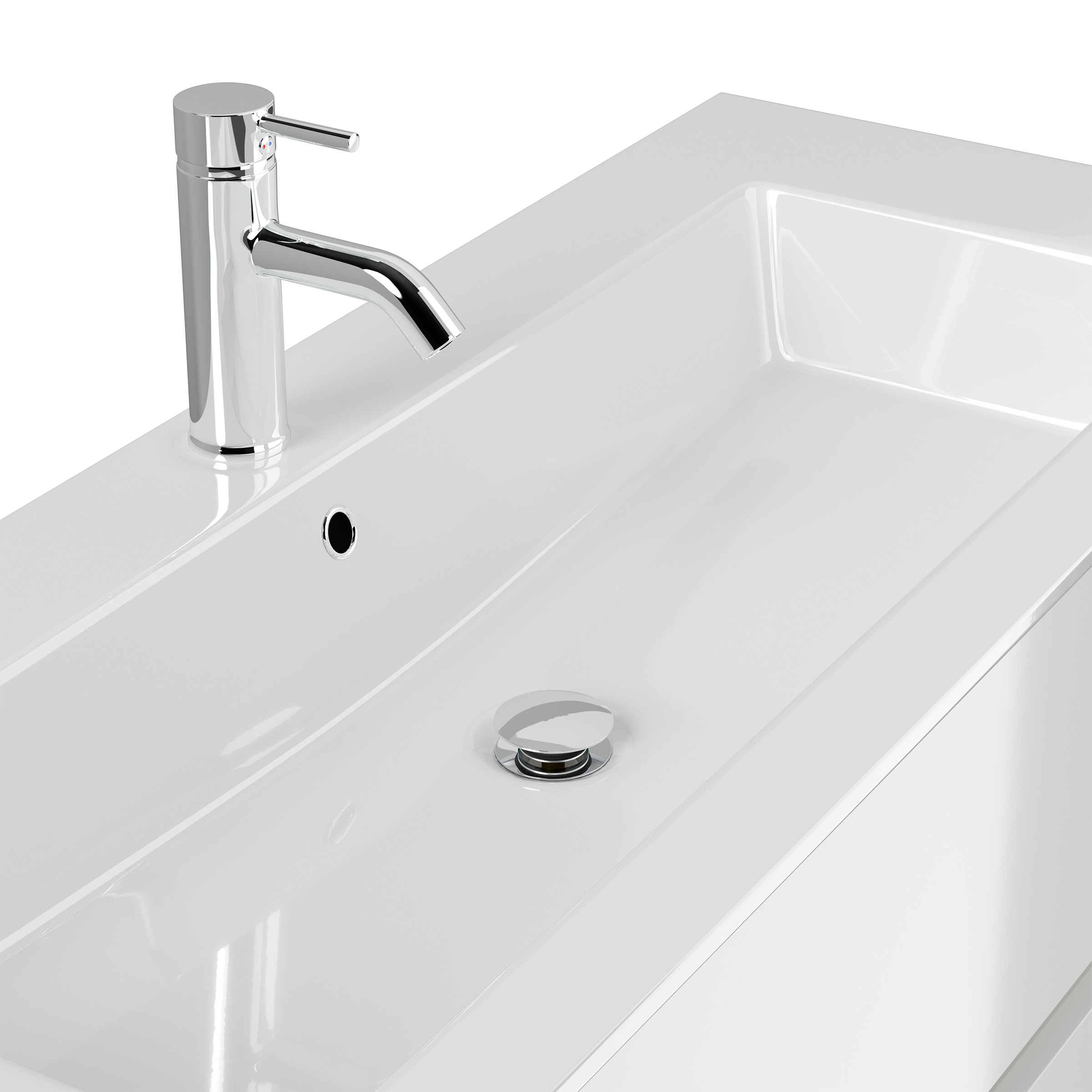 Badmöbel Set Taifun 3tlg. 120 cm mit Spiegelschrank & Hochschrank weiß Hgl