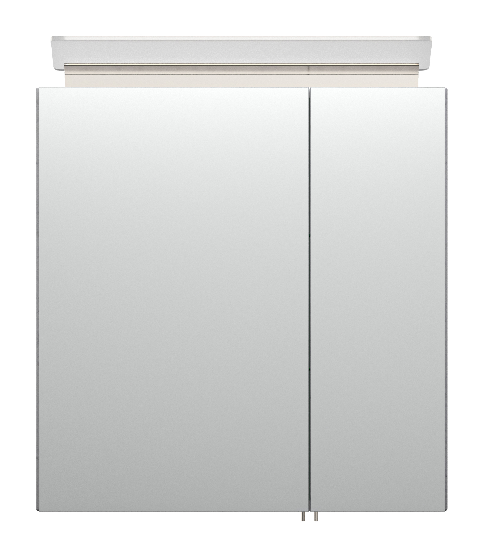 Spiegelschrank 60cm inkl. Design LED-Lampe und Glasböden beton