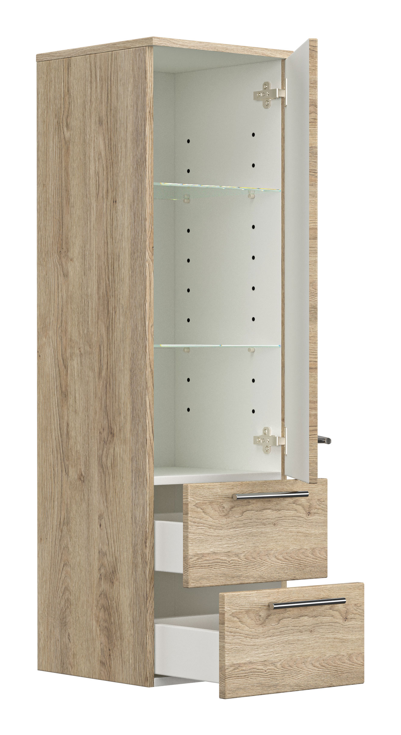 Badmöbel-Set Toscana 100 cm (3-teilig) SoftClose eiche hell