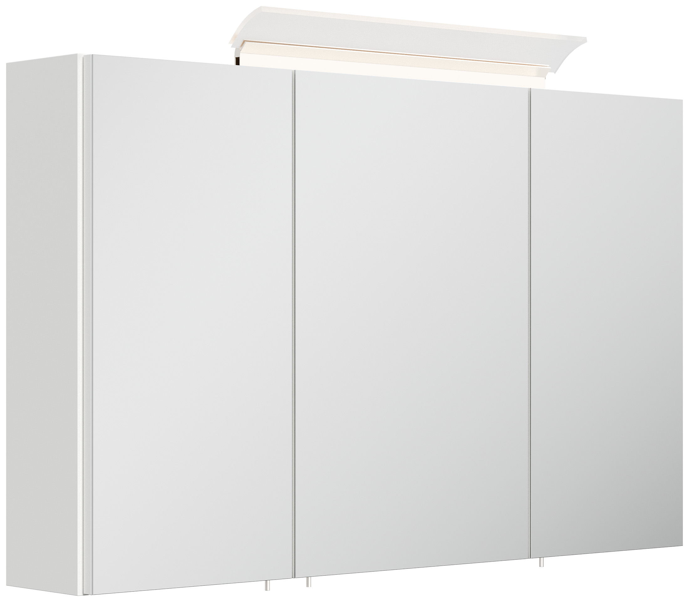 Badmöbel Set Firenze 100 3tlg. Spiegelschrank & Seitenschrank weiß hochglanz