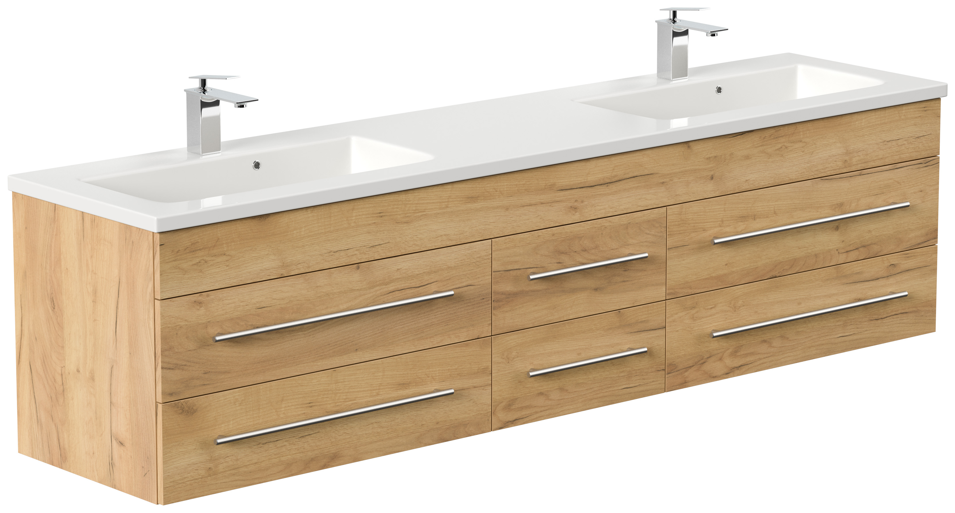 Badmöbel Colossos 200 SoftClose eiche gold