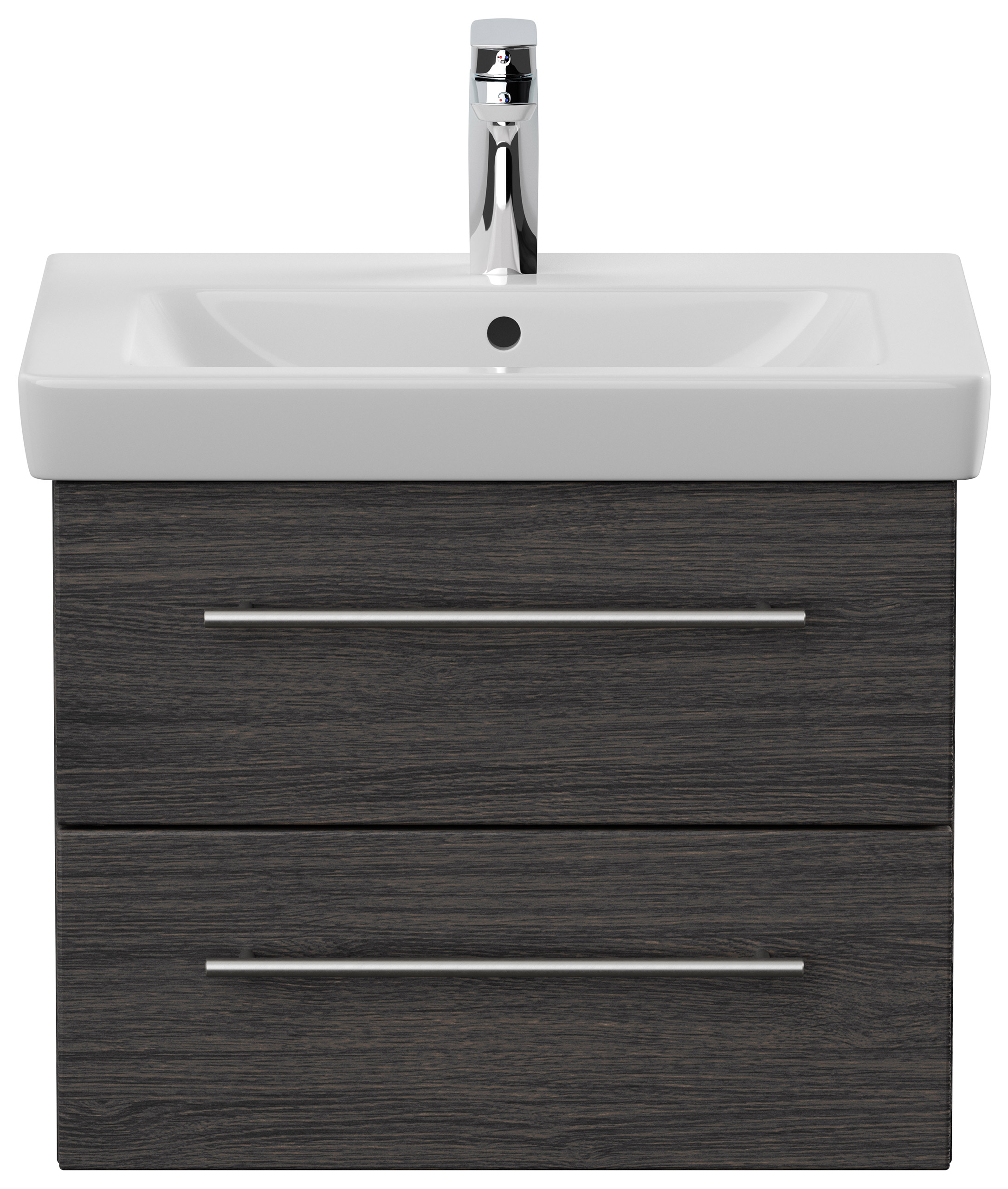 Badmöbel mit Villeroy & Boch Subway 2.0 Waschbecken 60 cm anthrazit gemasert