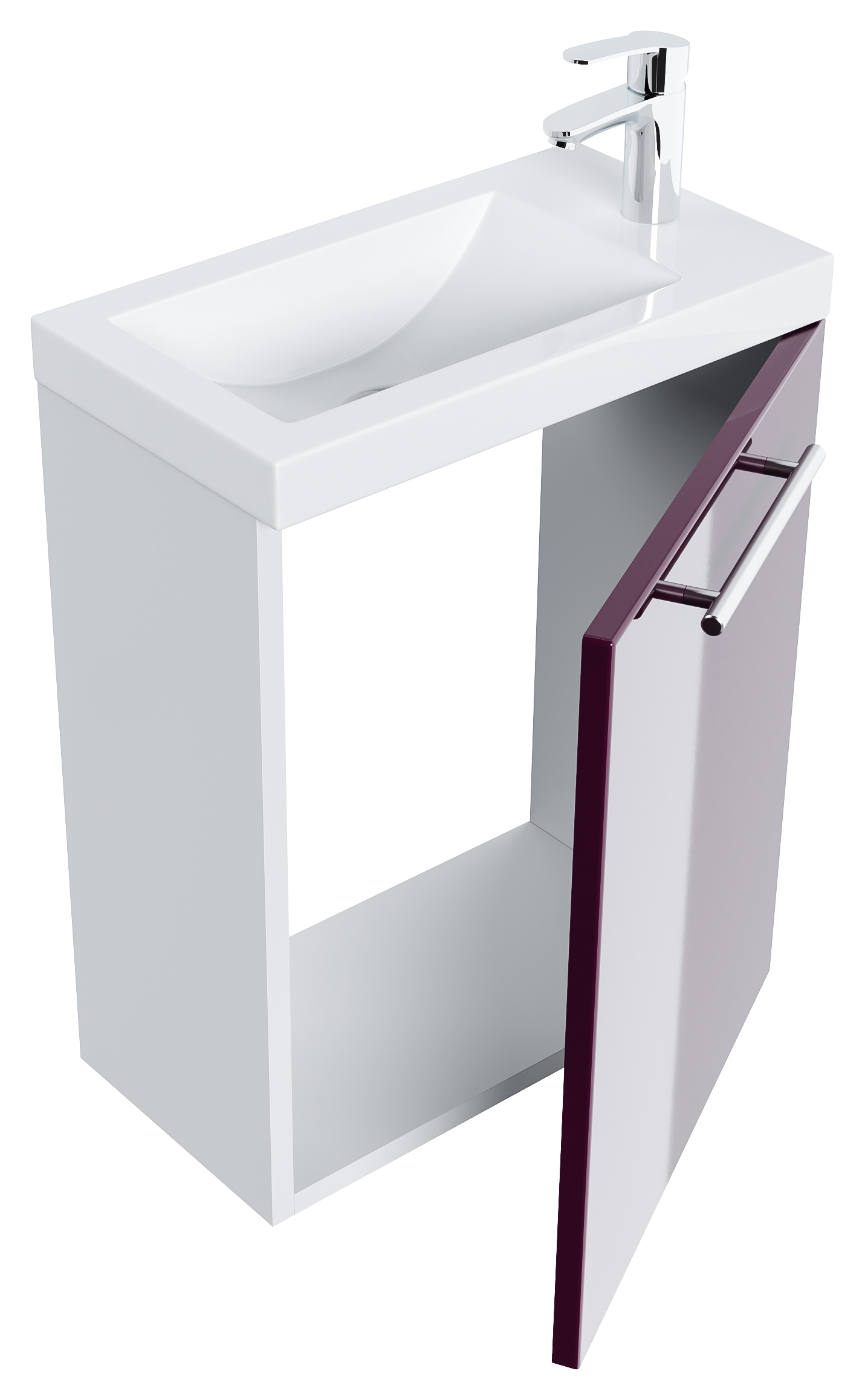 Badmöbel Salona 50 cm Weiss / Grafit