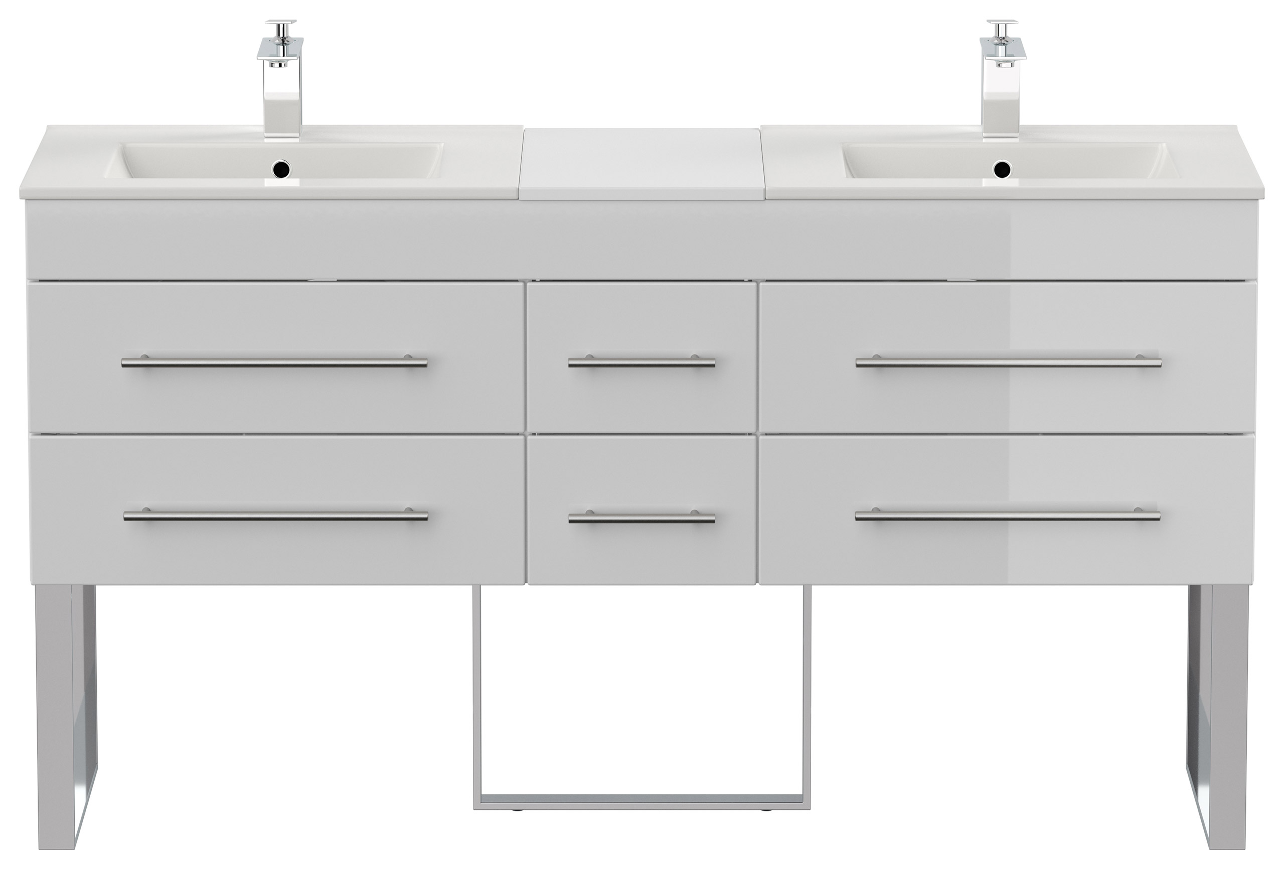 Stand Badmöbel Roma XL SoftClose weiss hochglanz