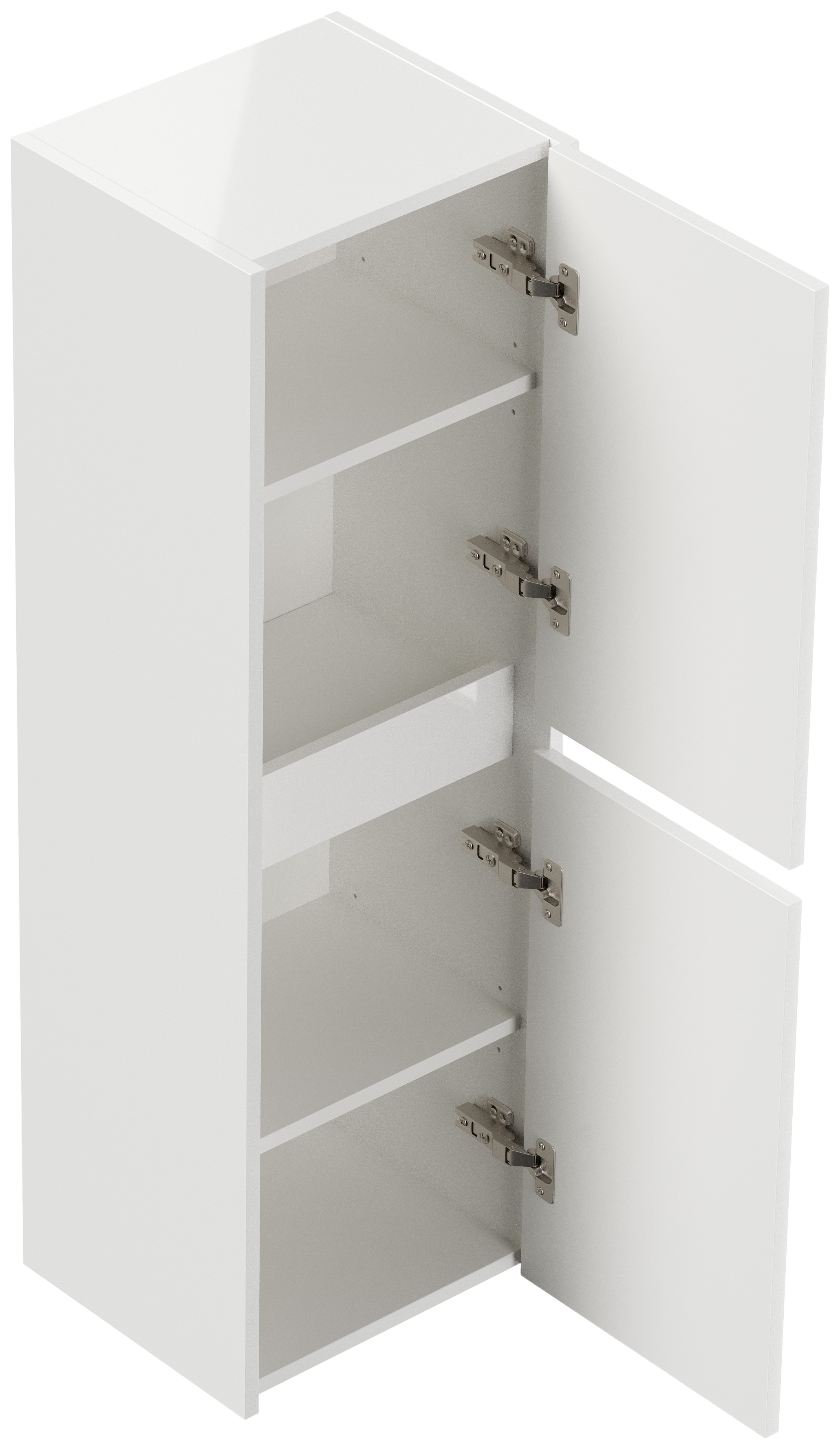 Badmöbelset Taifun 150cm 5tlg mit 2x Spiegelschrank & 2x Seitenschrank weiß Hgl