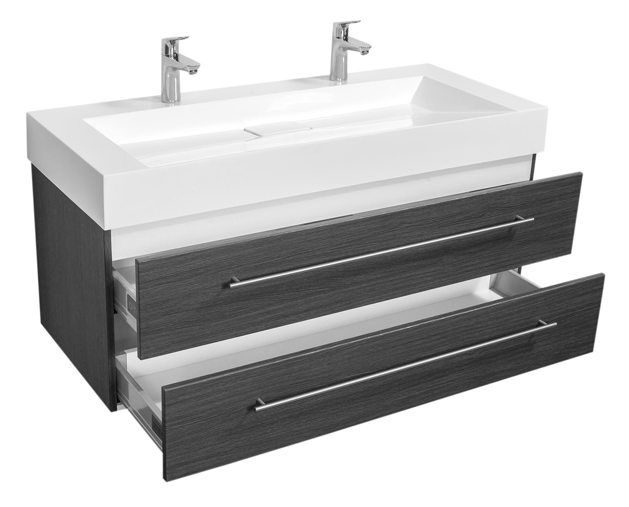 Badmöbel Design 1200 Doppel anthrazit