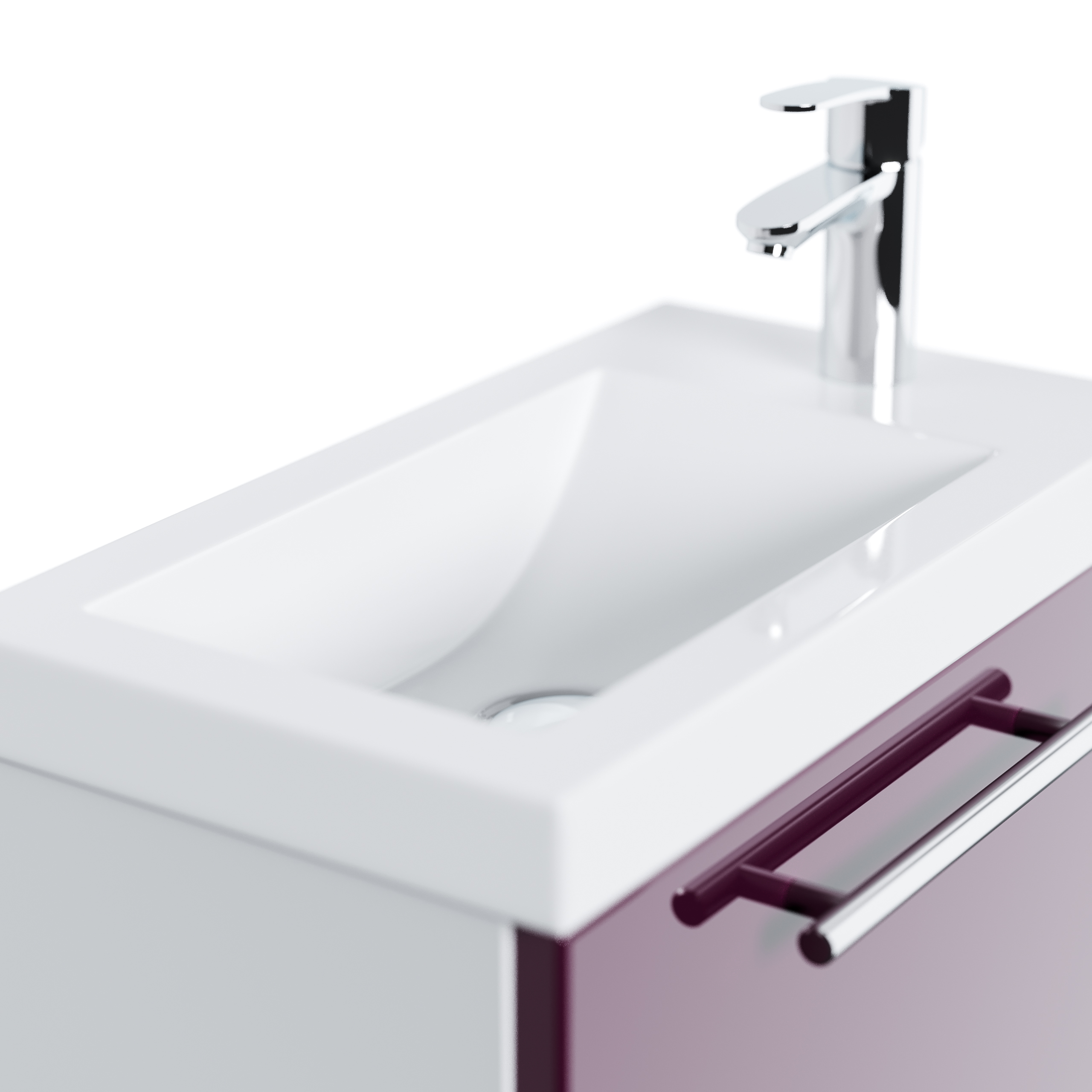 Badmöbel Salona 50 cm Weiss / Grafit