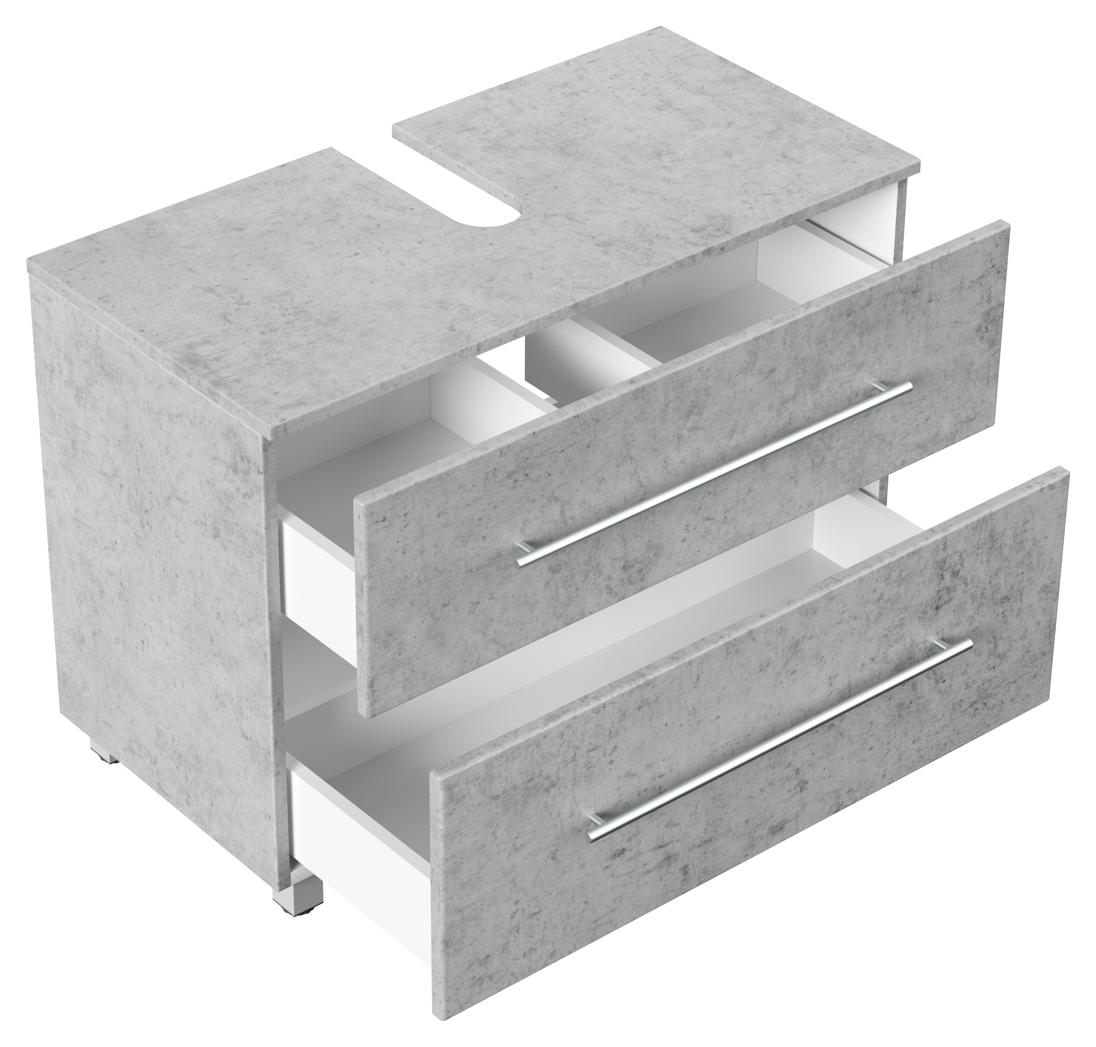 Universal Unterbau auf Standfüßen 85 cm SoftClose beton