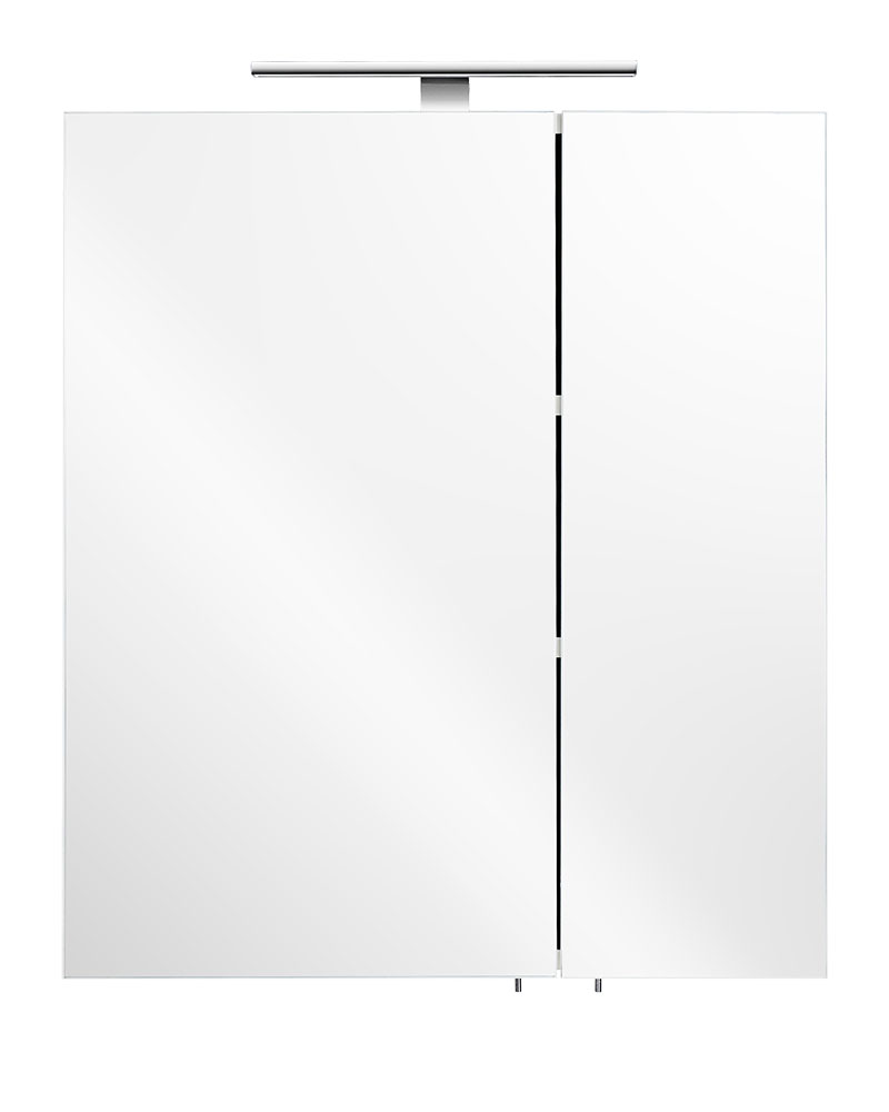 Spiegelschrank 60x68x16cm mit LED Leuchte weiß matt